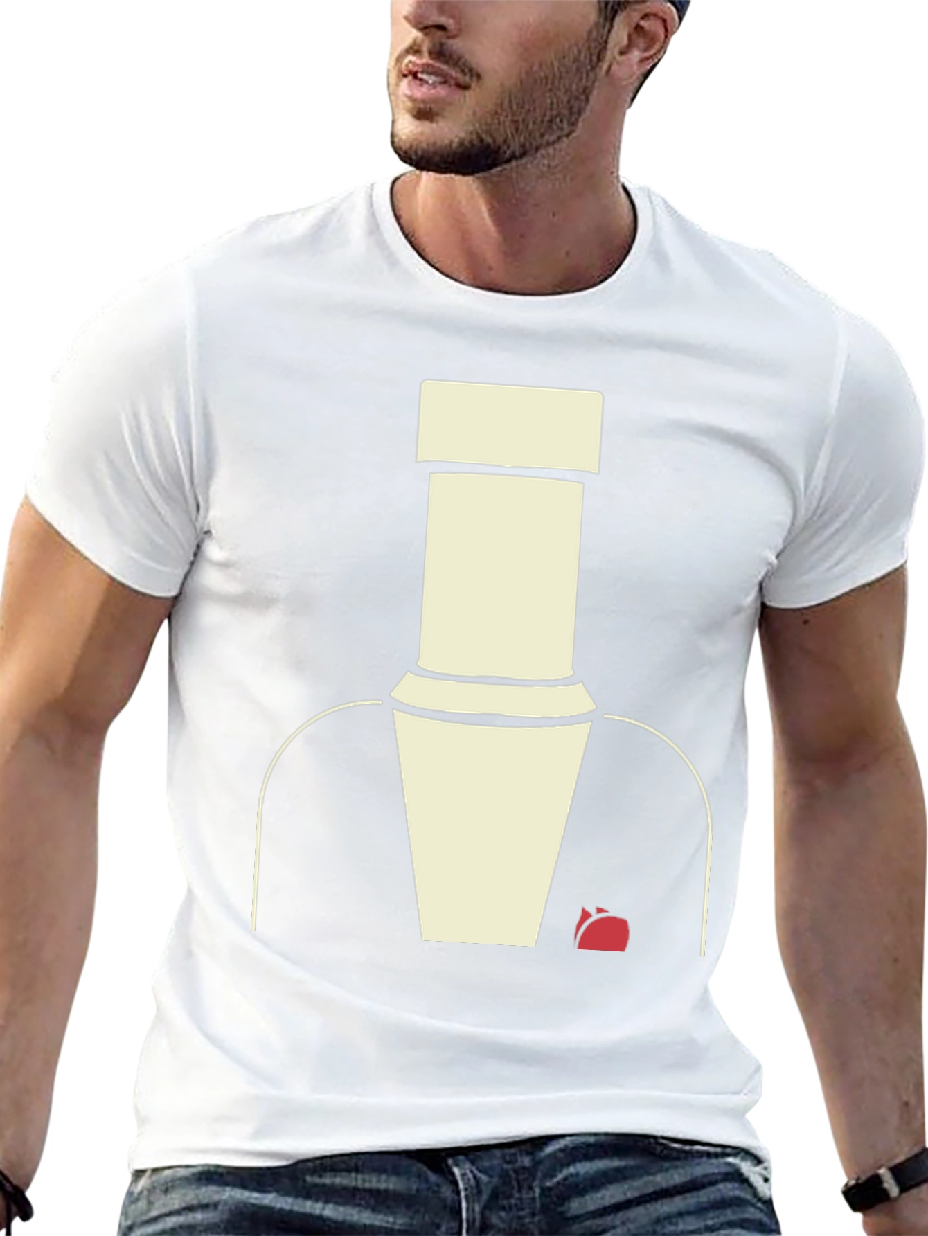 Abstract Suit T-Shirt - Modern Minimalist Style