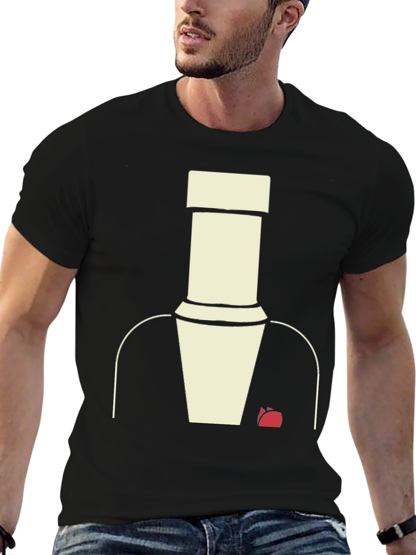 Abstract Suit T-Shirt - Modern Minimalist Style