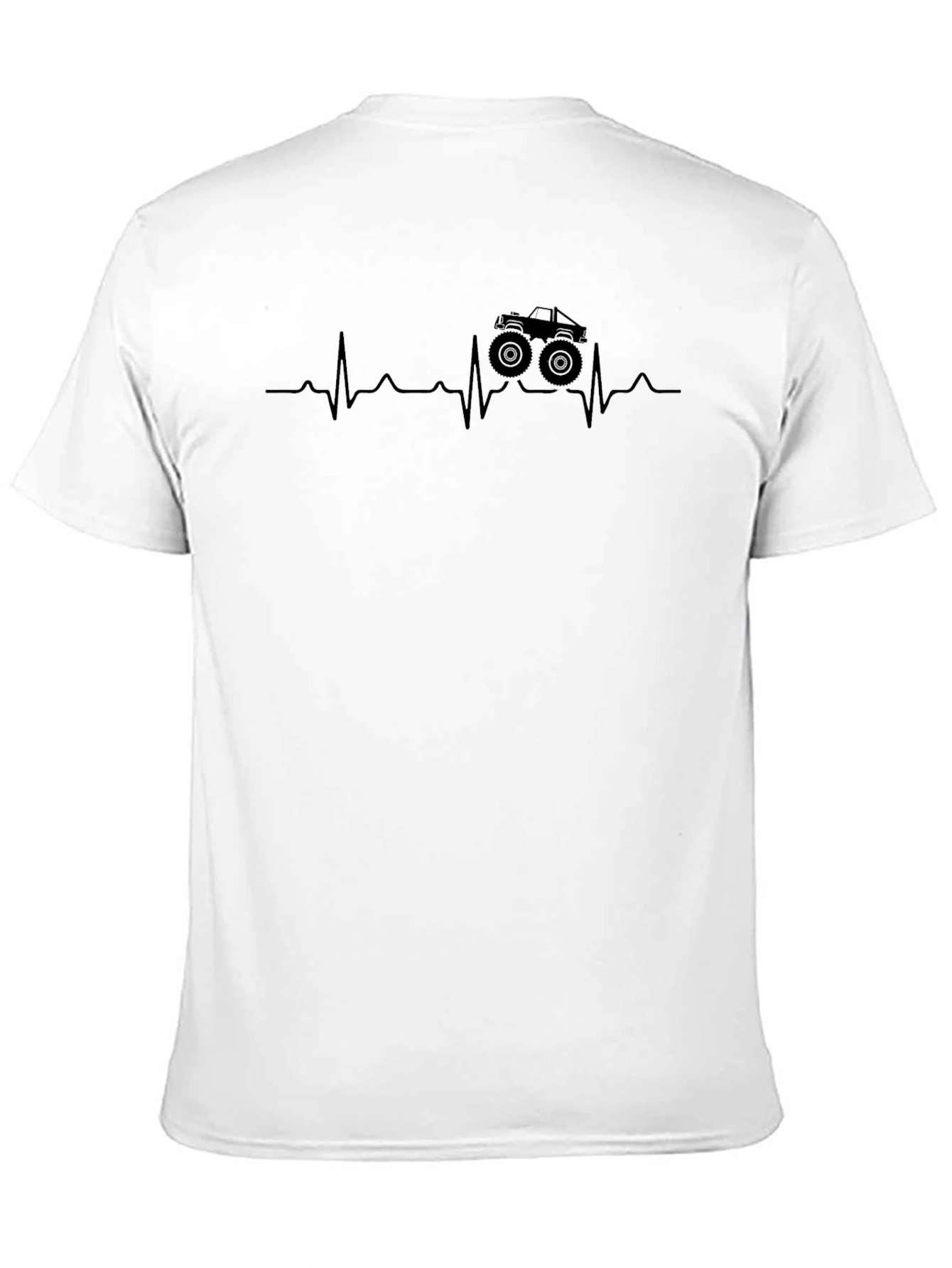 Monster Truck Heartbeat T-Shirt - Black