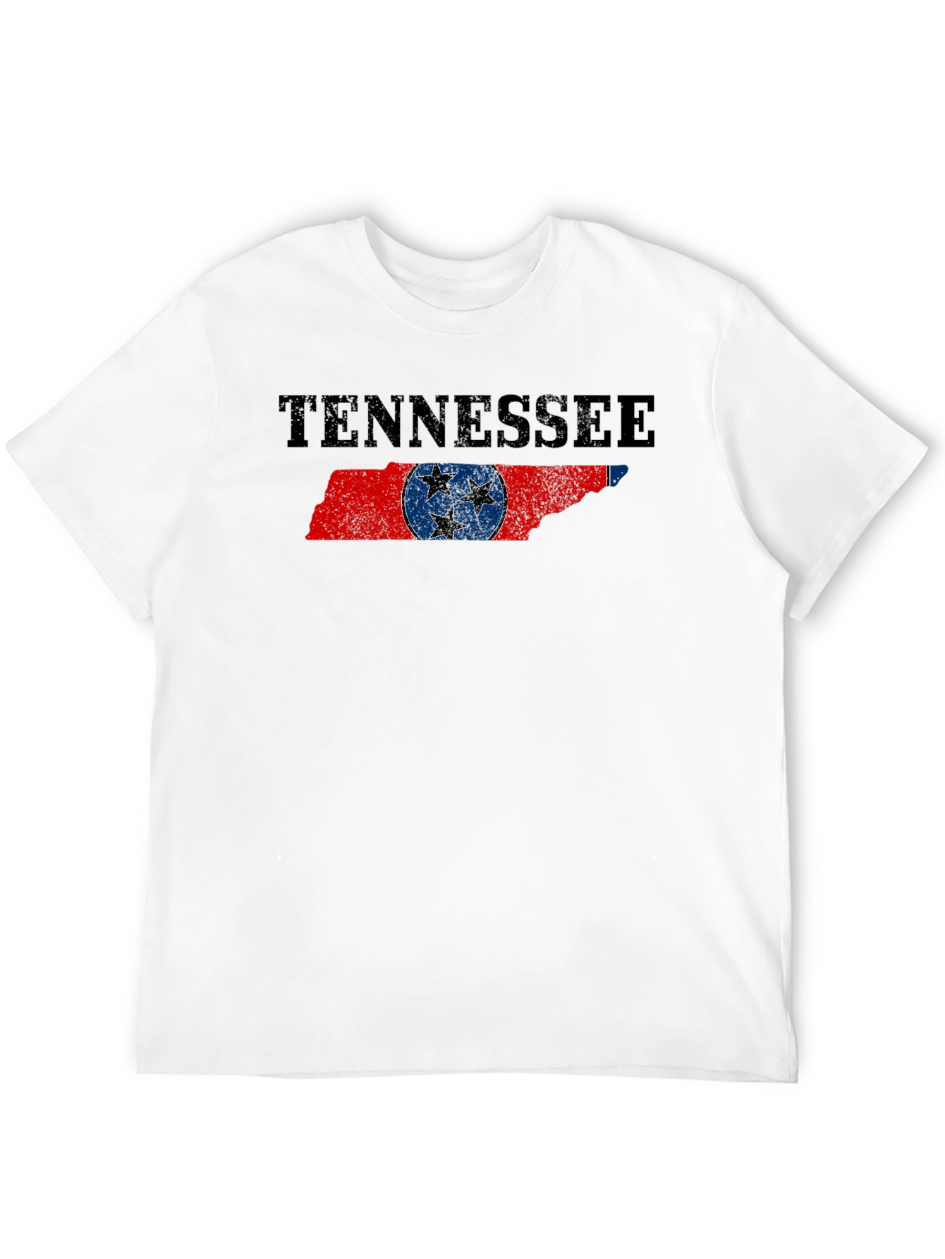 Tennessee Flag Graphic Print Black T-Shirt