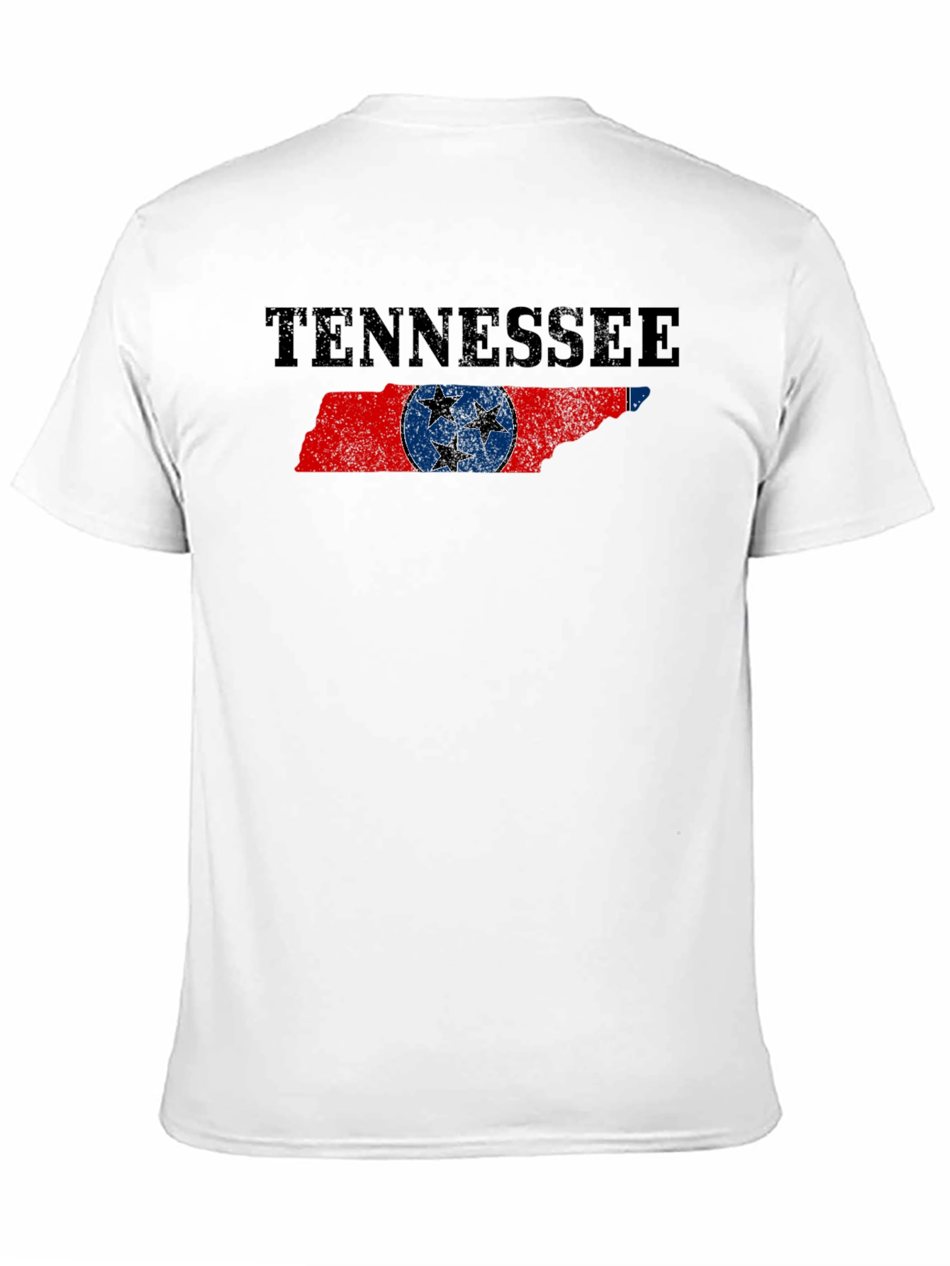Tennessee Flag Graphic Print Black T-Shirt