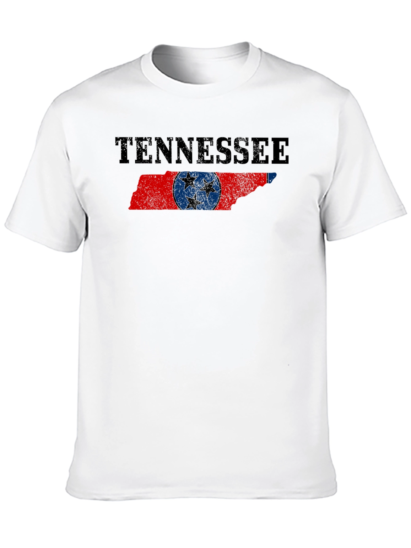 Tennessee Flag Graphic Print Black T-Shirt