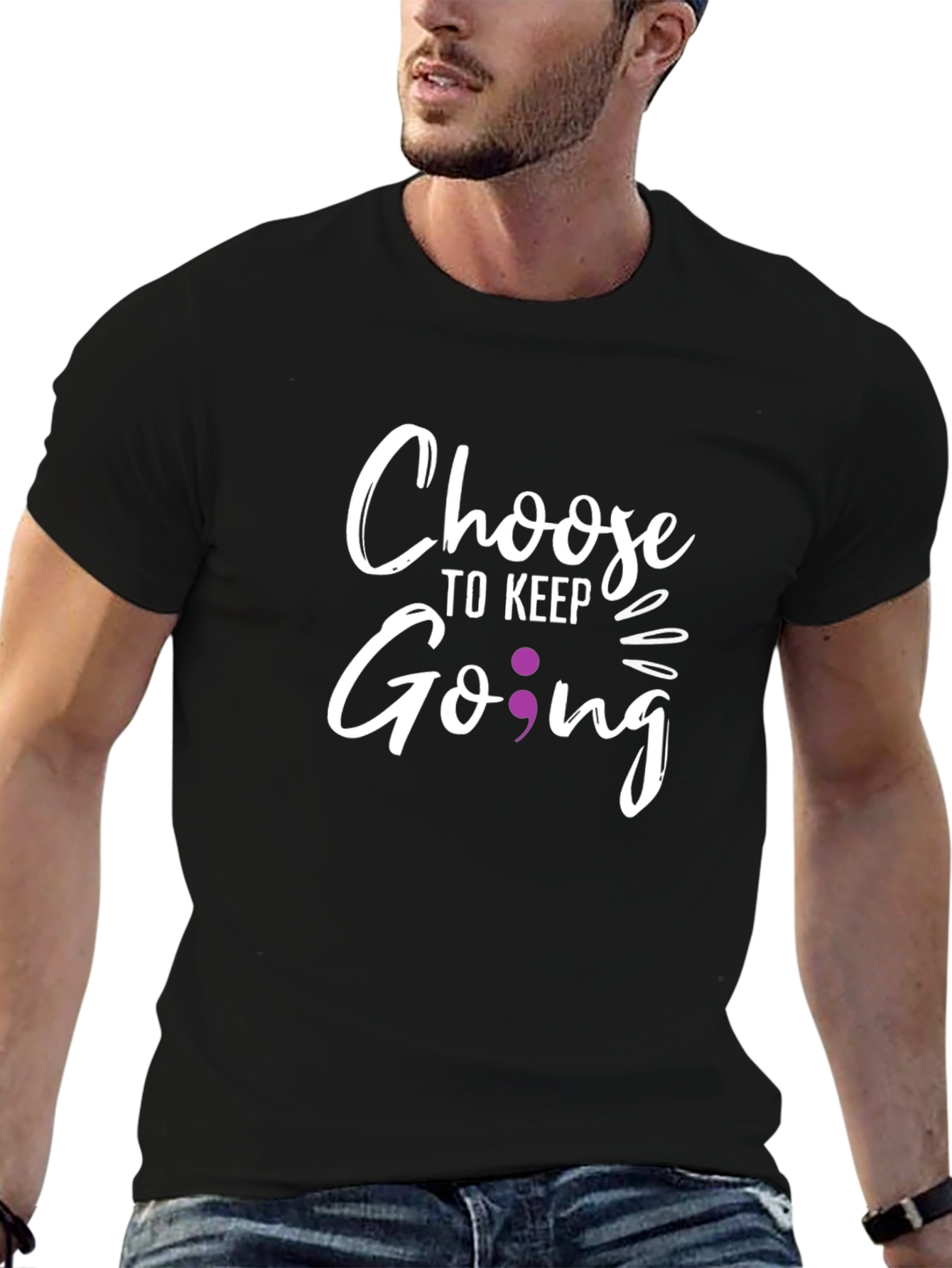 Choose to Keep Going Semicolon Graphic Tee