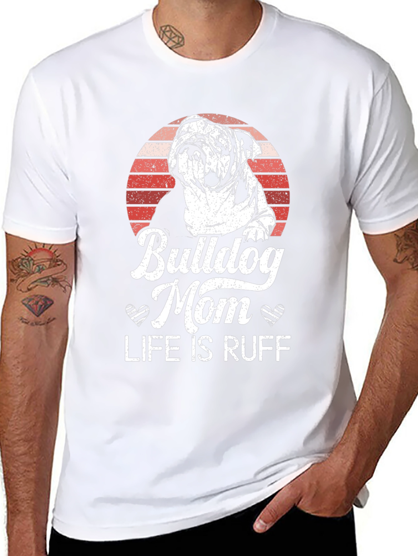 Bulldog Mom T-Shirt - Life is Ruff