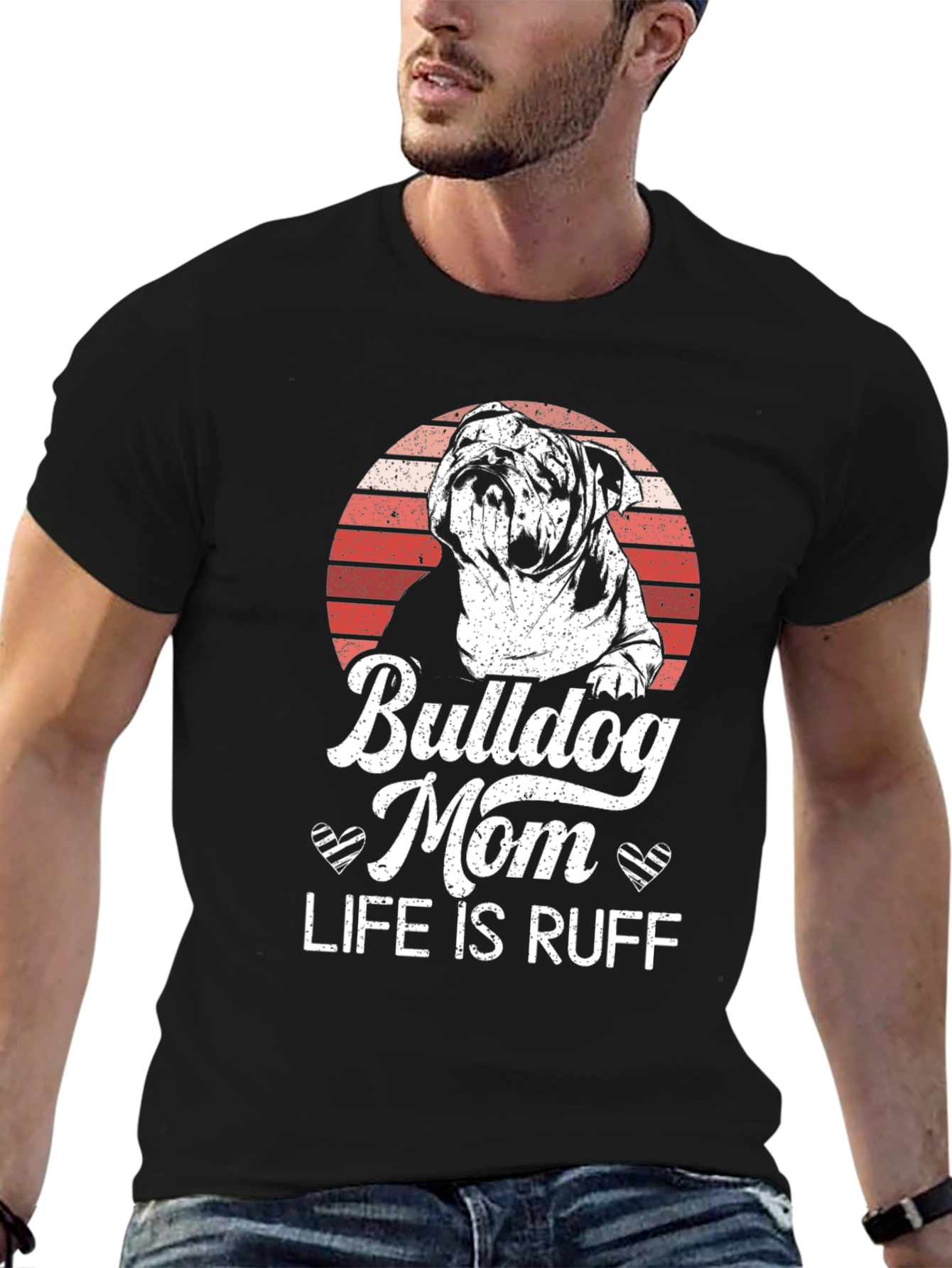 Bulldog Mom T-Shirt - Life is Ruff