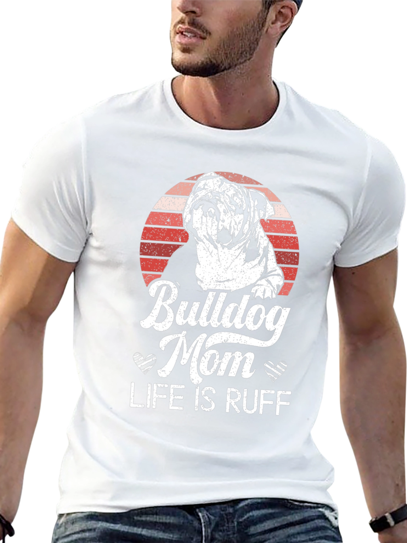Bulldog Mom T-Shirt - Life is Ruff