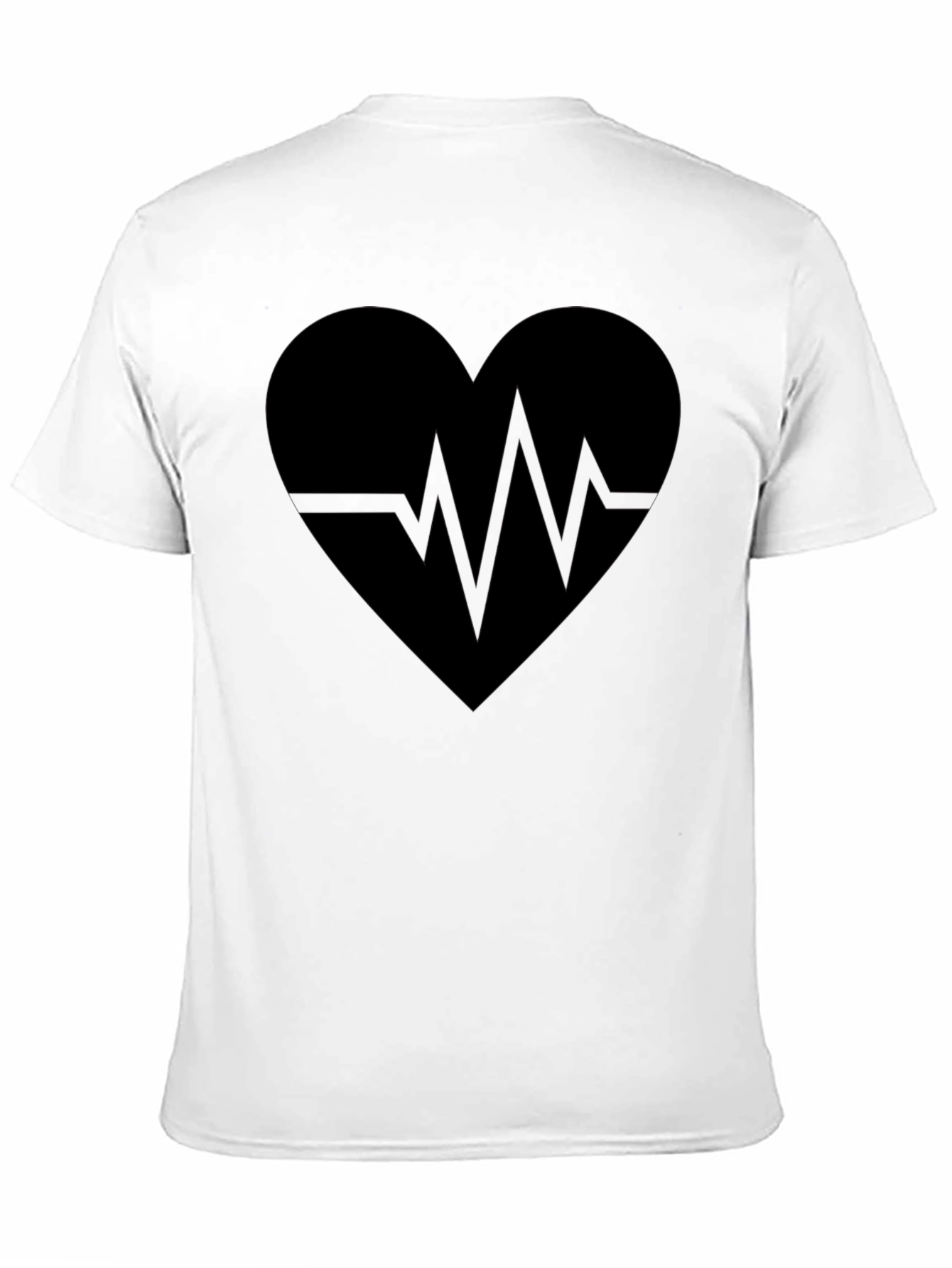 Heartbeat Heart Graphic Tee - Trendy Black T-Shirt
