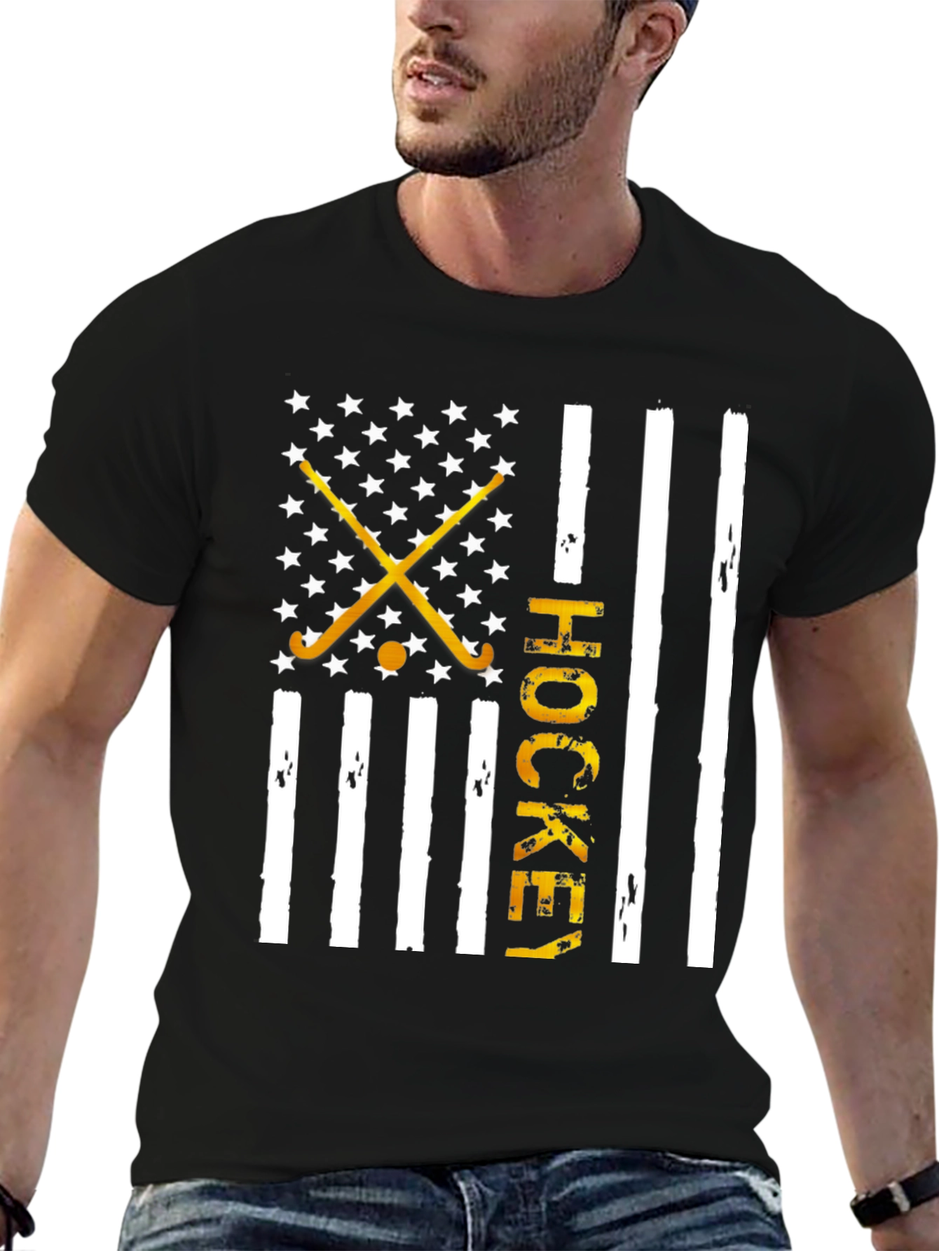 Hockey USA Flag Graphic Tee