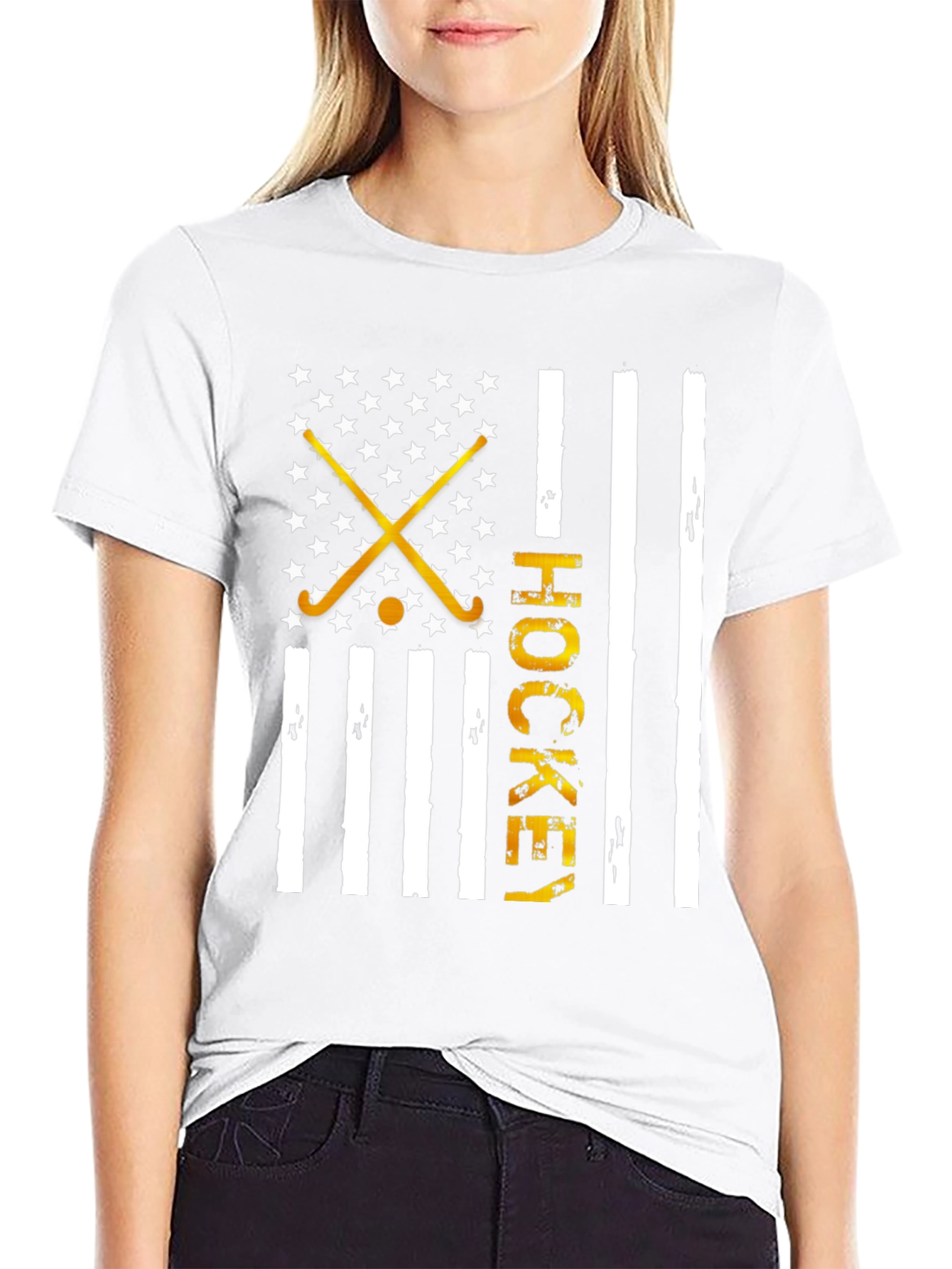 Hockey USA Flag Graphic Tee