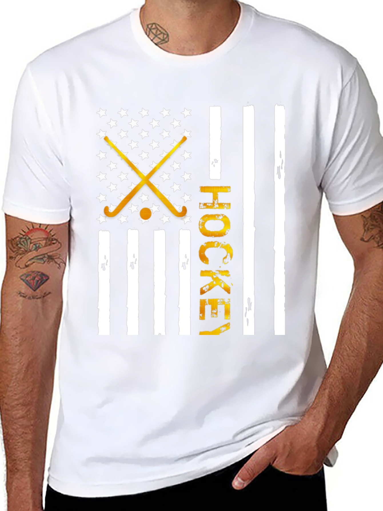 Hockey USA Flag Graphic Tee
