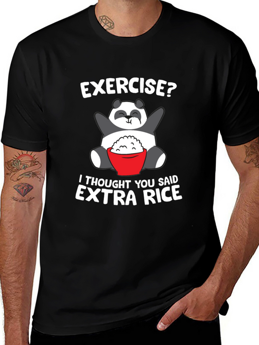 Exercise? Extra Rice Panda T-Shirt