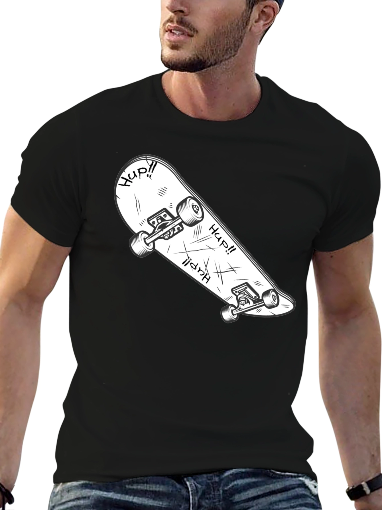 Skateboard Graphic T-Shirt - Cool & Casual