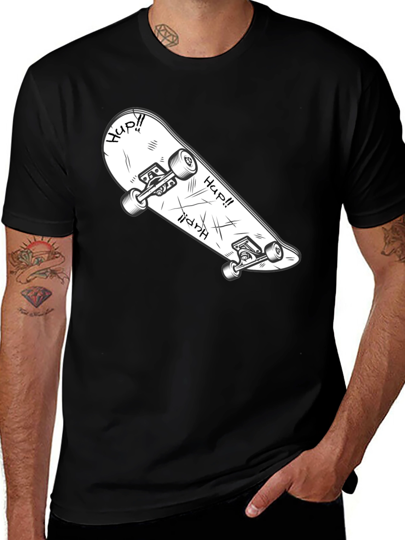 Skateboard Graphic T-Shirt - Cool & Casual
