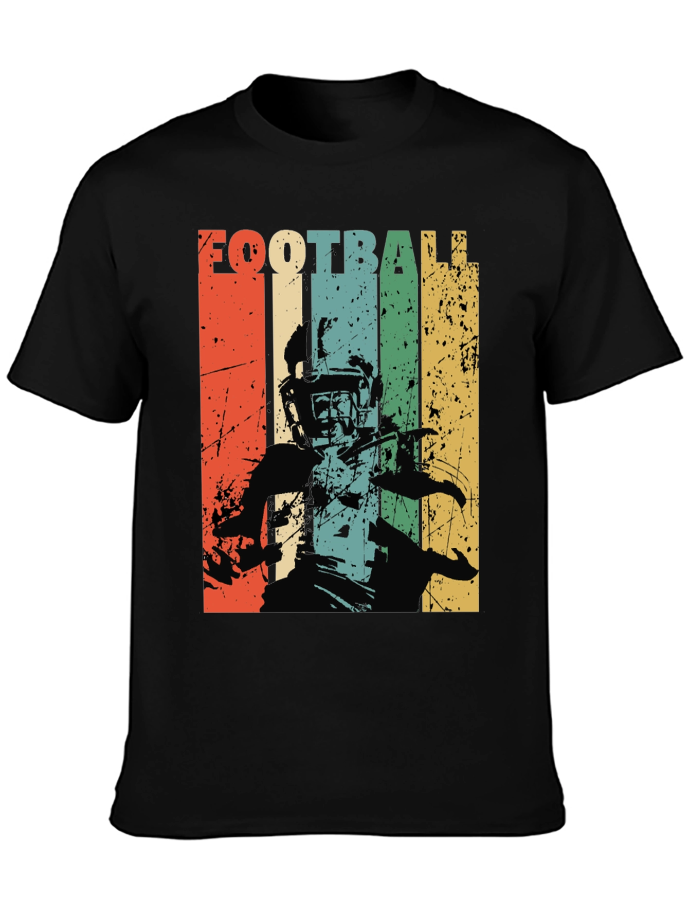 Retro Football Player Graphic T-Shirt