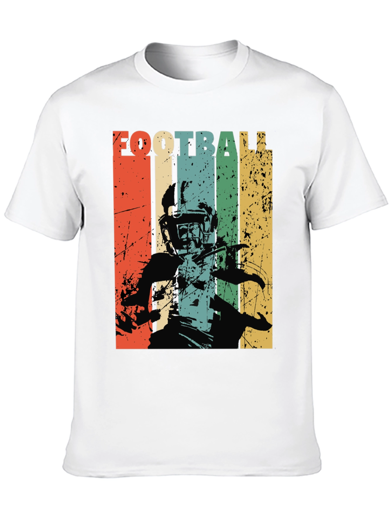 Retro Football Player Graphic T-Shirt