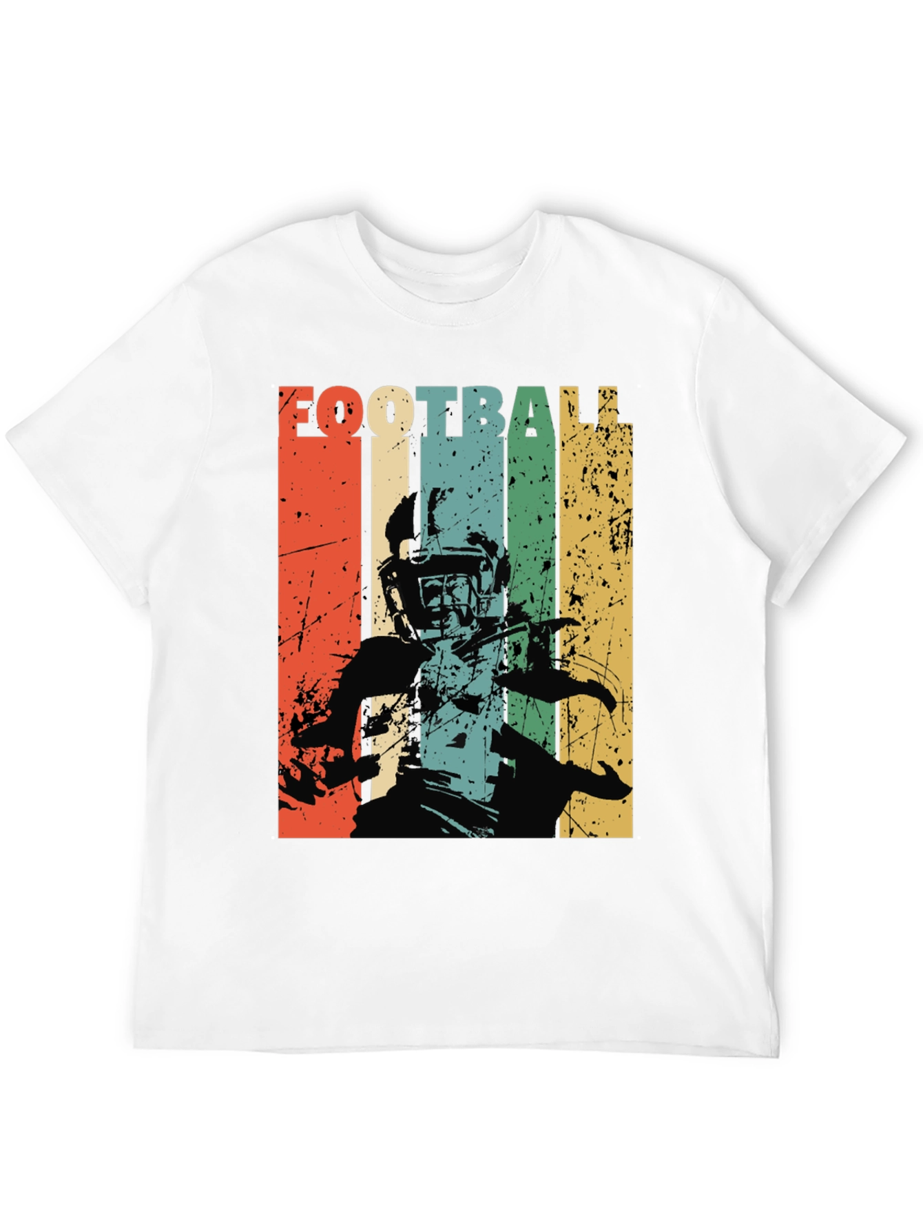 Retro Football Player Graphic T-Shirt