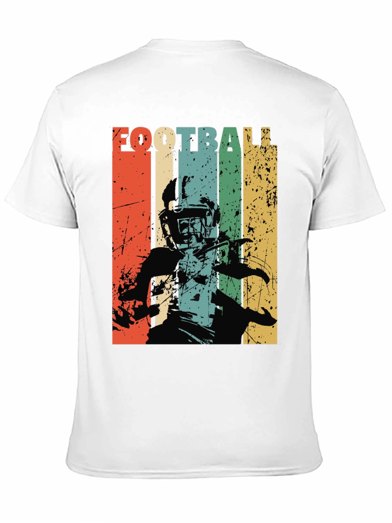 Retro Football Player Graphic T-Shirt
