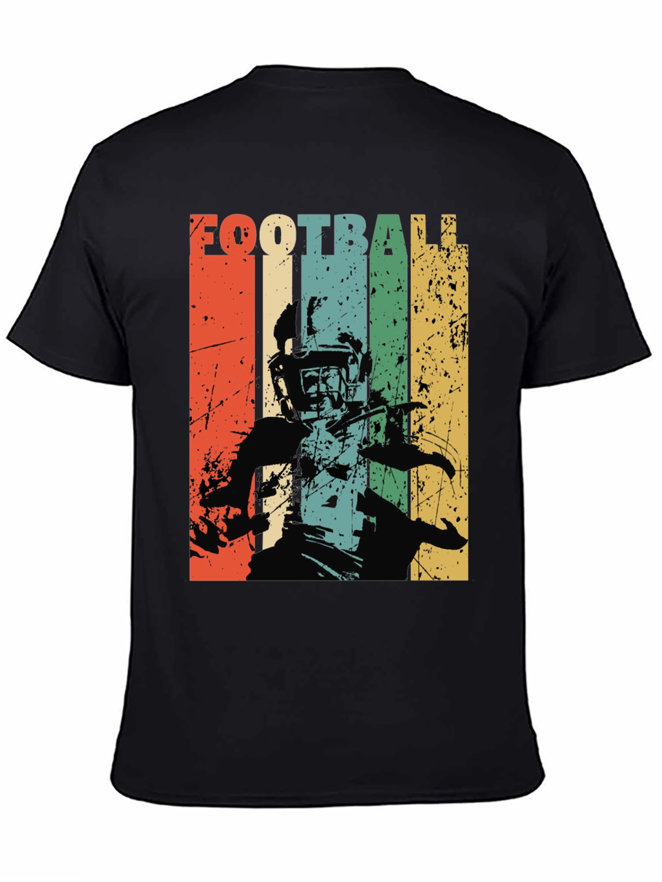 Retro Football Player Graphic T-Shirt