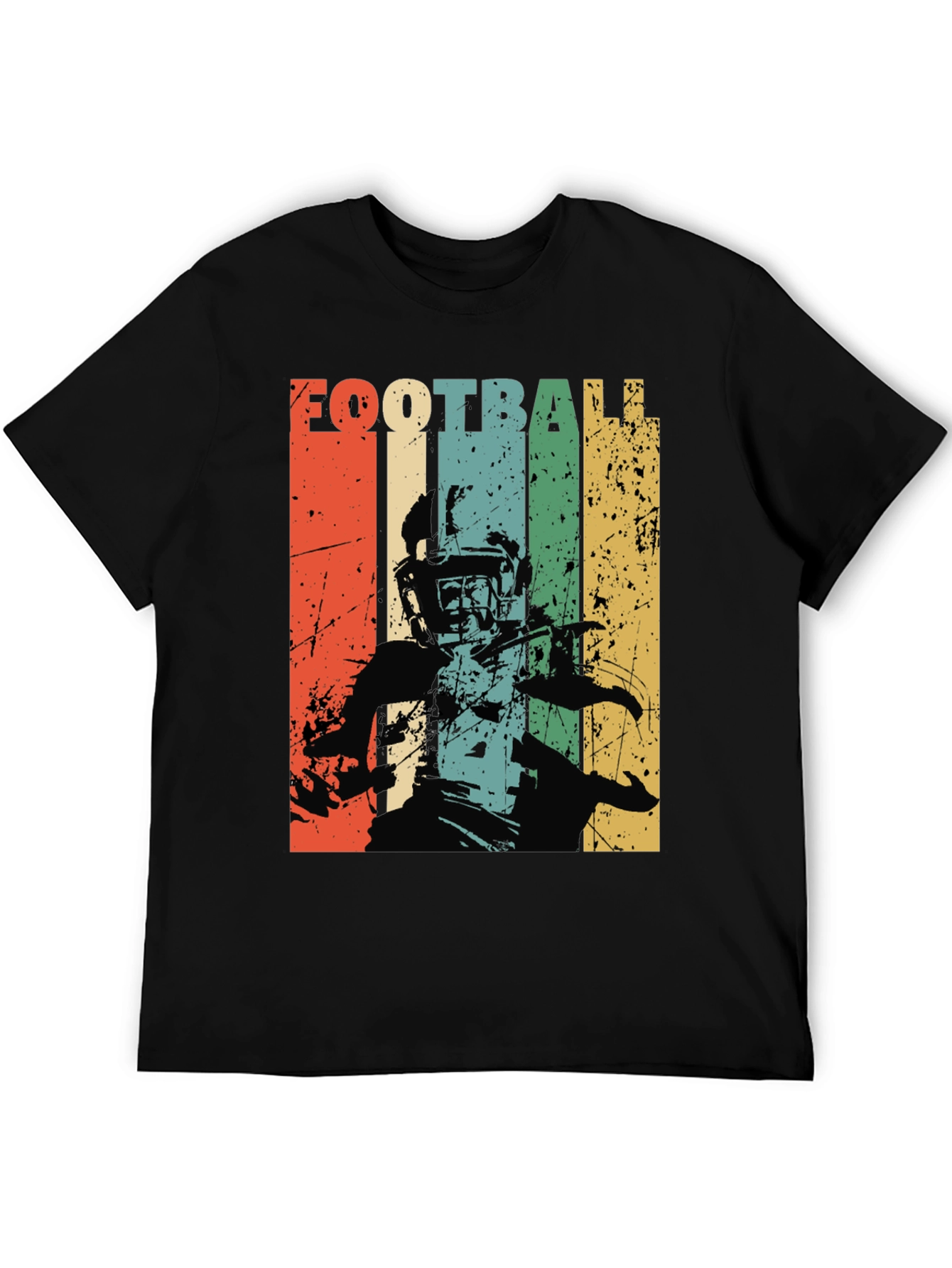 Retro Football Player Graphic T-Shirt