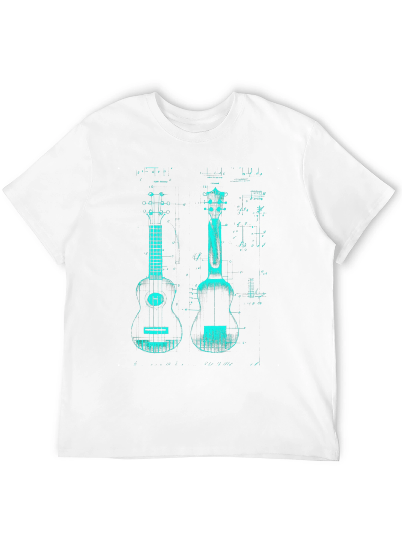 Ukulele Blueprint Graphic T-Shirt