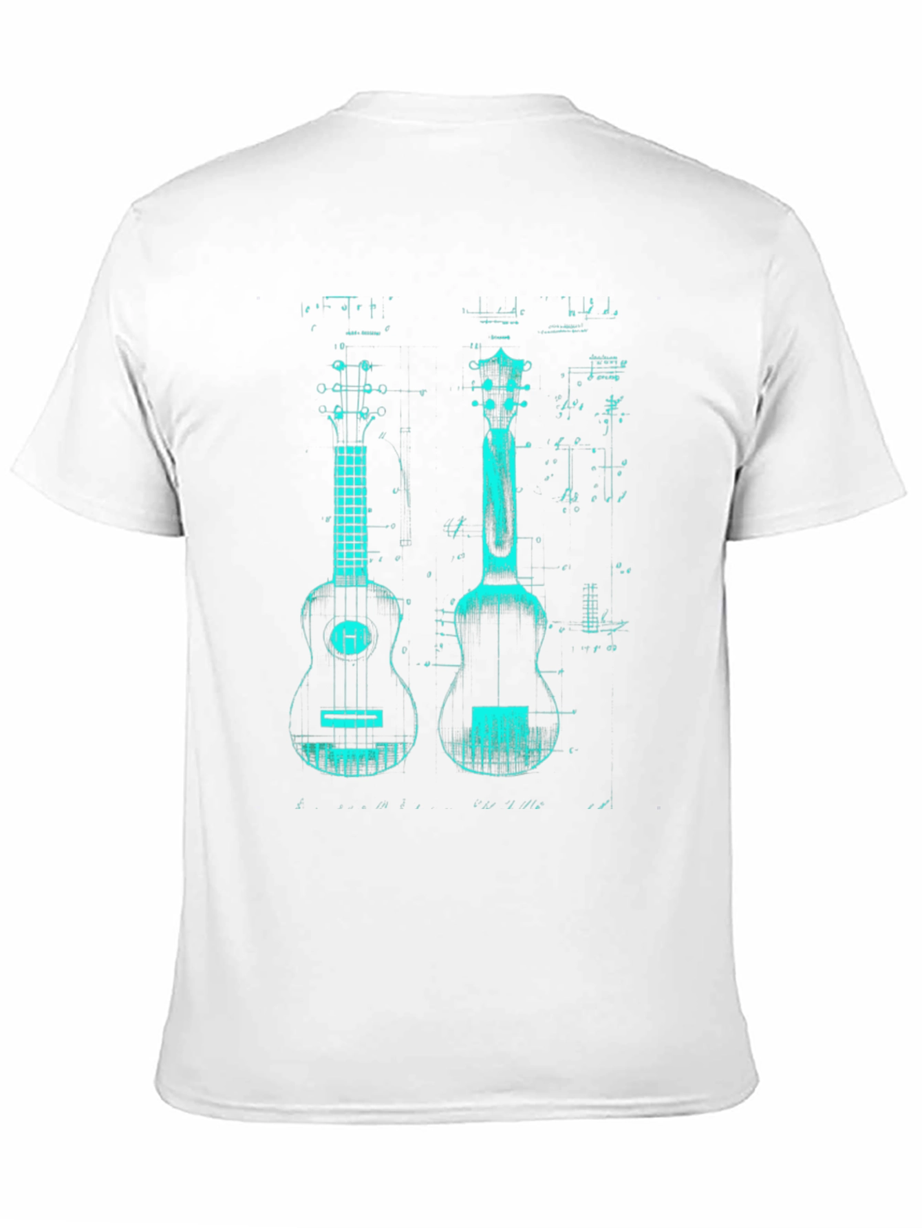Ukulele Blueprint Graphic T-Shirt