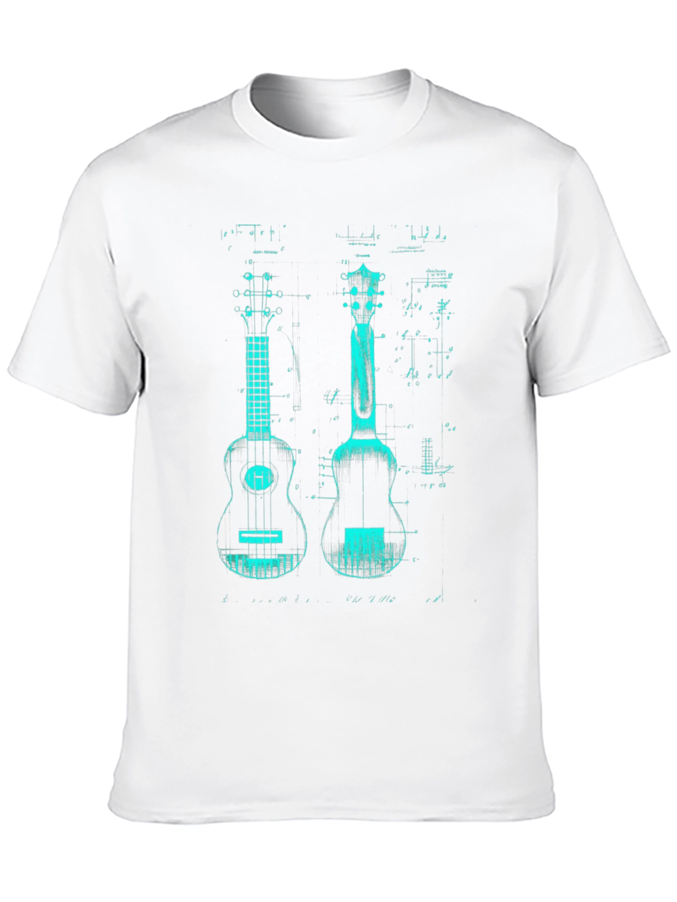 Ukulele Blueprint Graphic T-Shirt