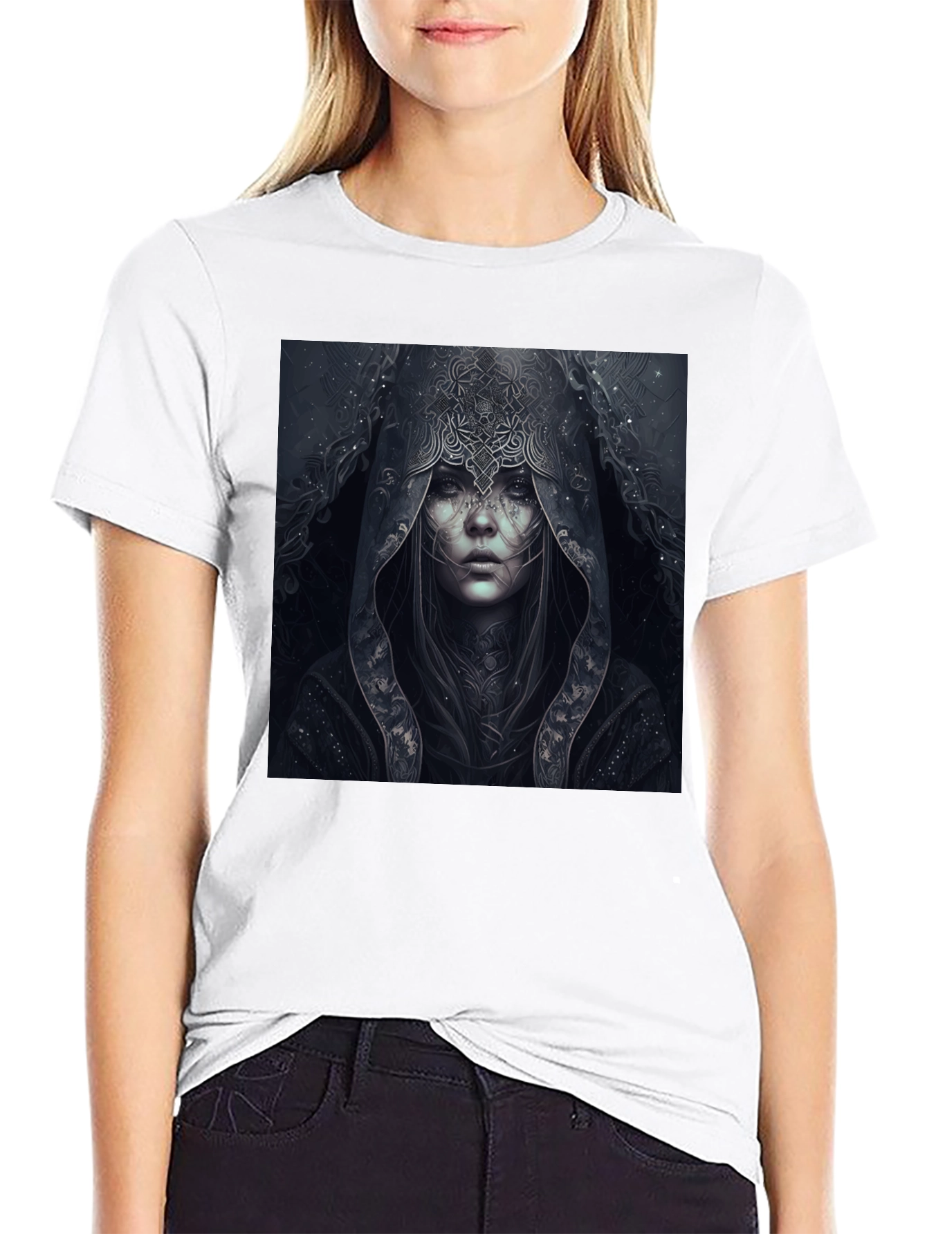 Mystic Woman Graphic Black T-Shirt