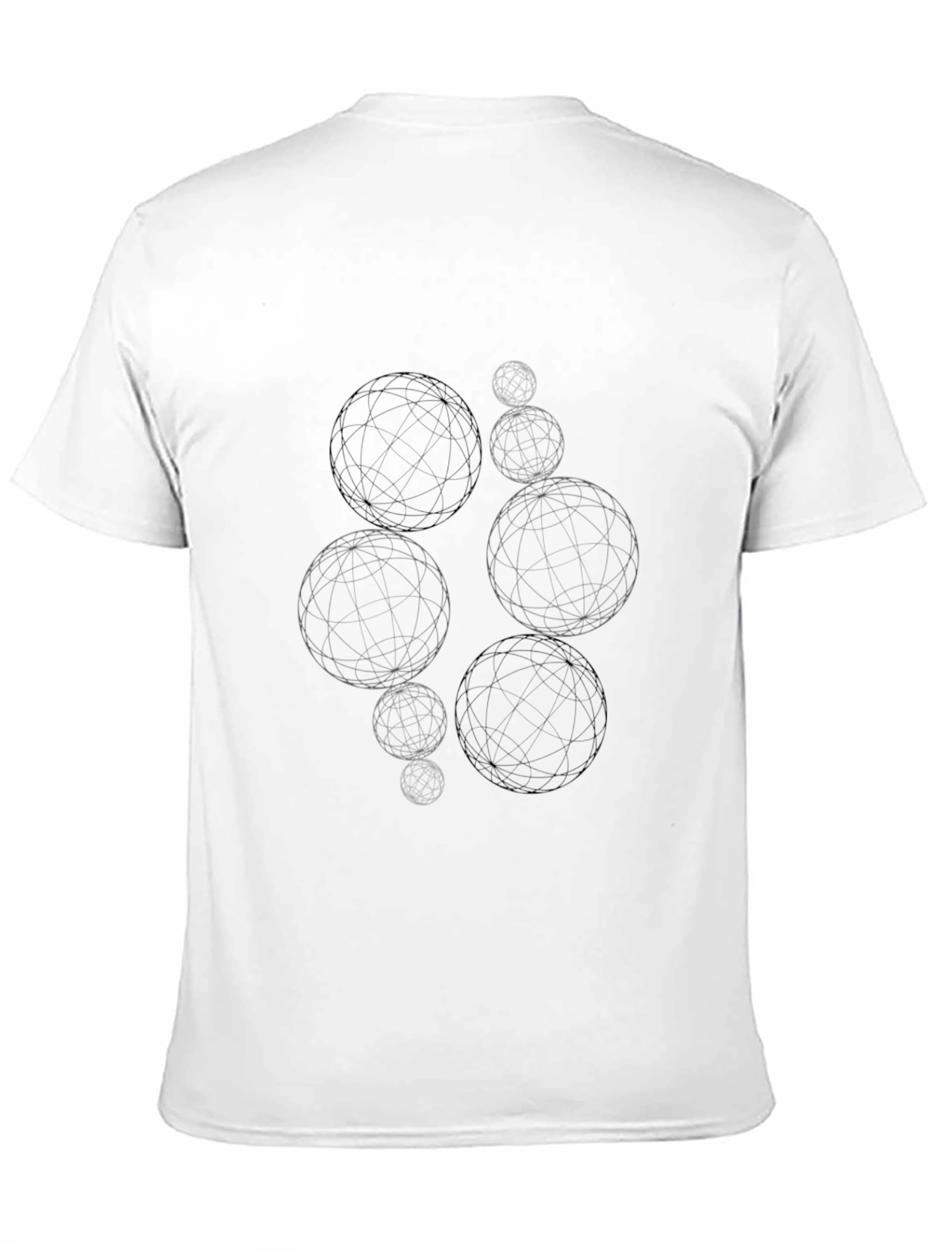 Abstract Sphere Graphic Tee - Modern Black T-Shirt