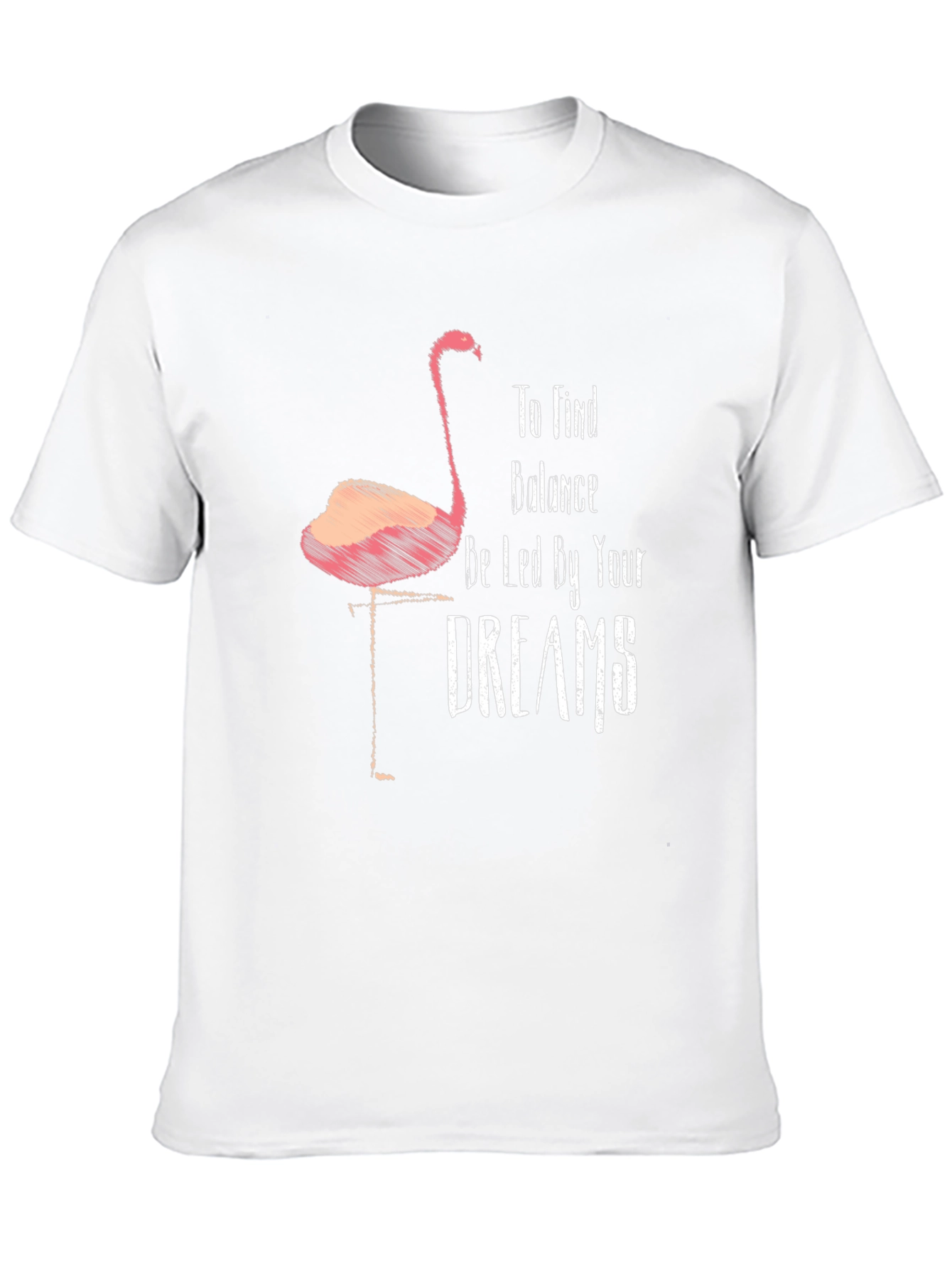 Find Balance Flamingo Black T-Shirt - Unisex