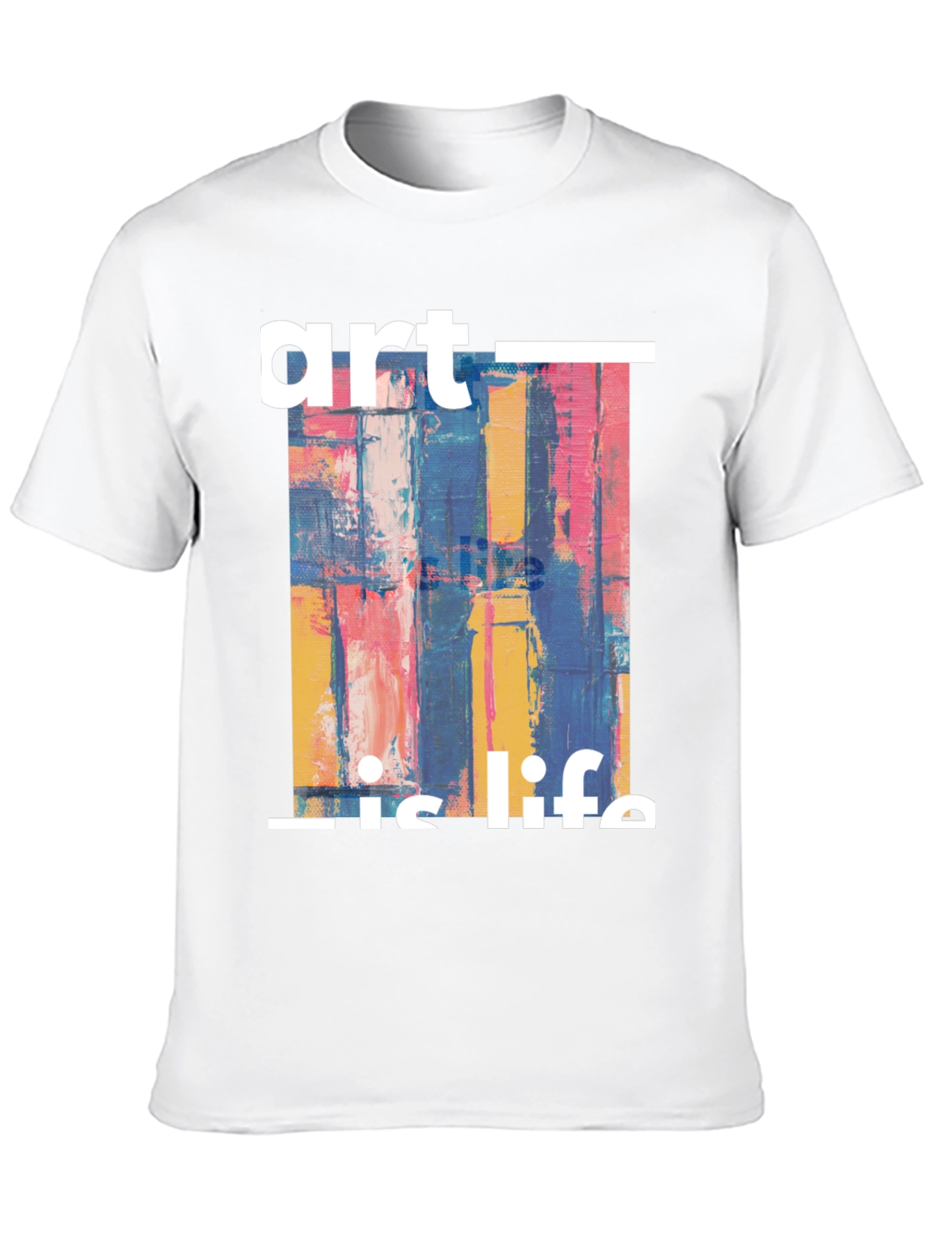 Art is Life Graphic Print Black T-Shirt