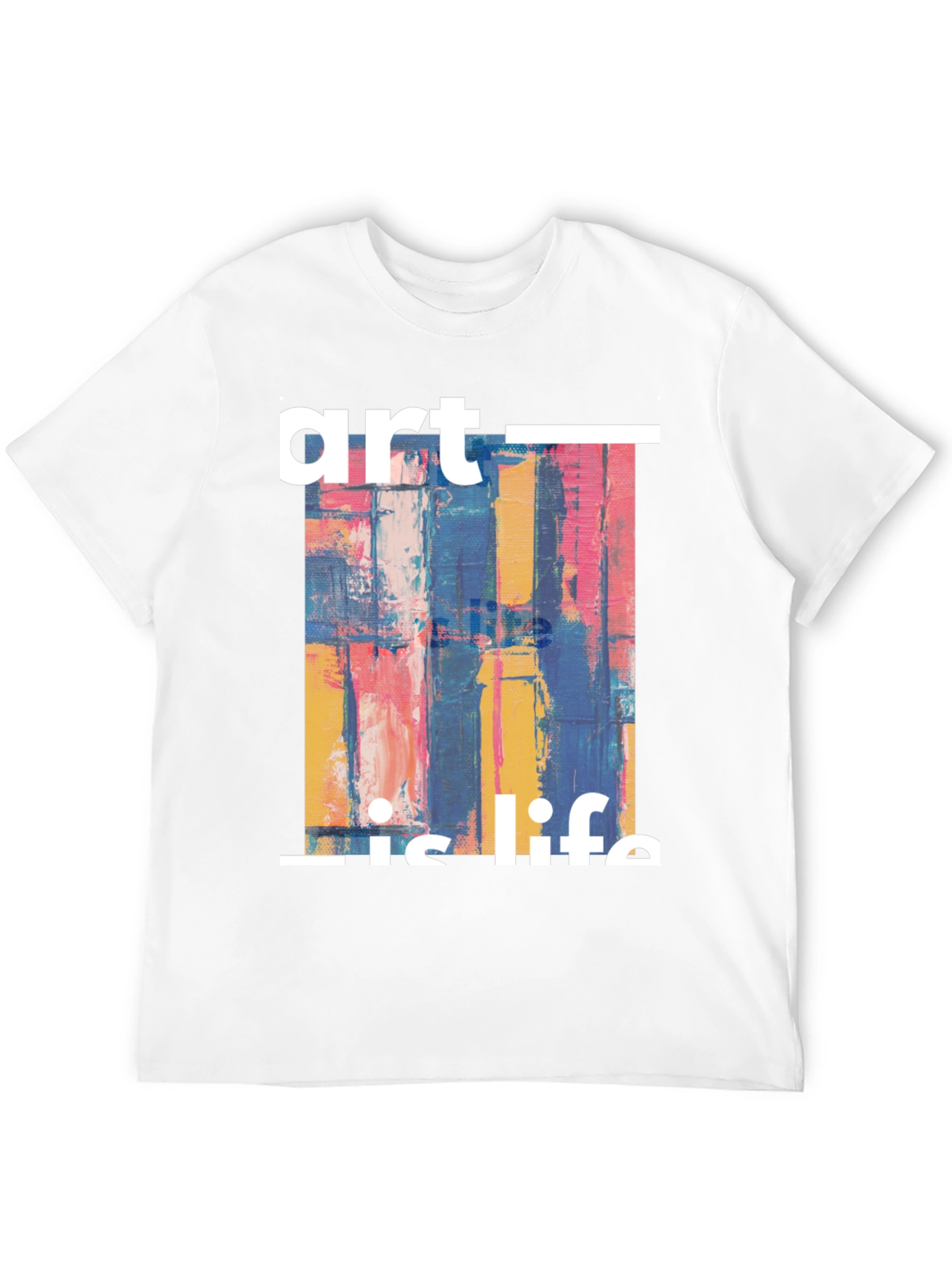 Art is Life Graphic Print Black T-Shirt