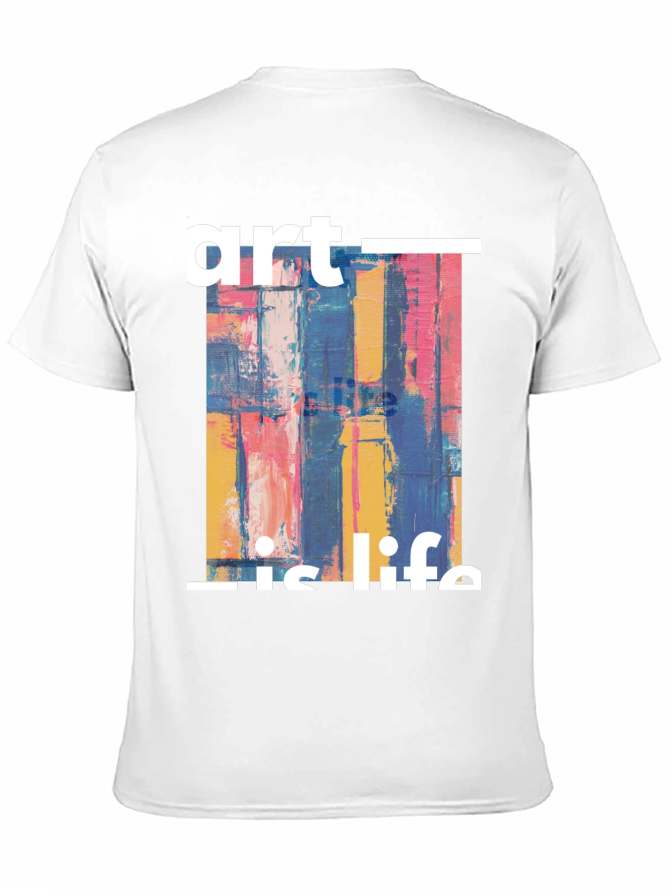 Art is Life Graphic Print Black T-Shirt