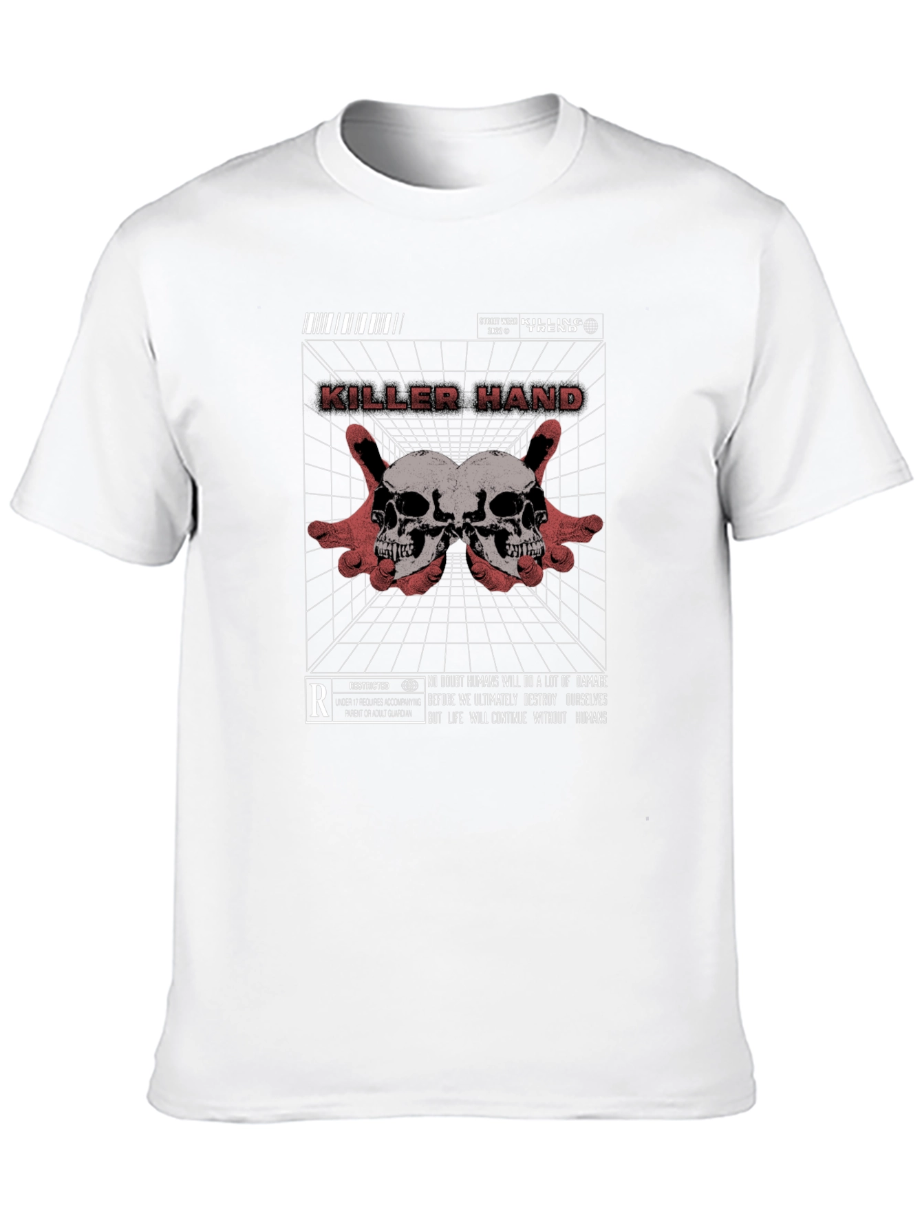 Killer Hand Graphic Print Black T-Shirt