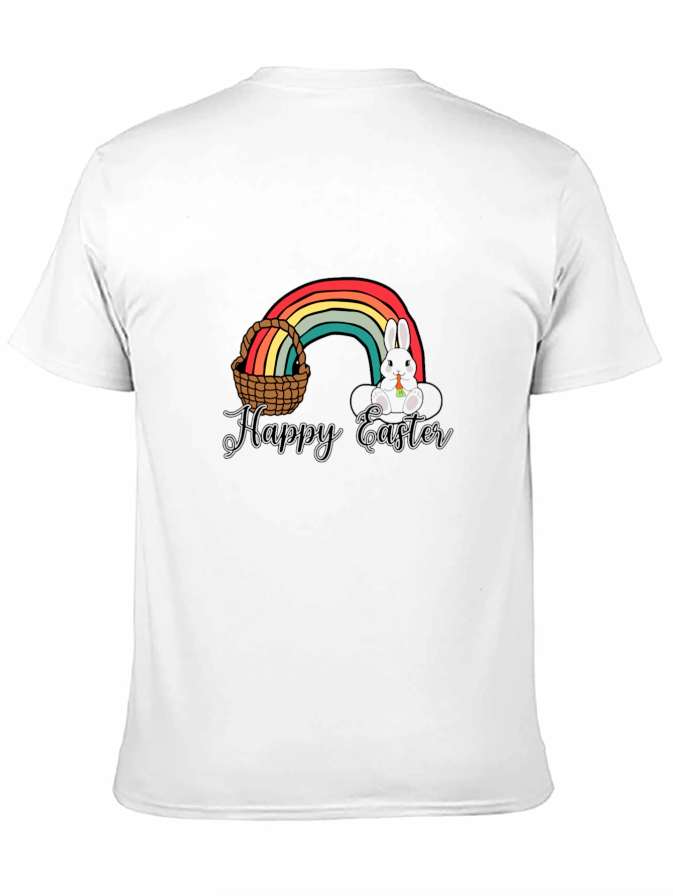 Happy Easter Rainbow Bunny Graphic T-Shirt