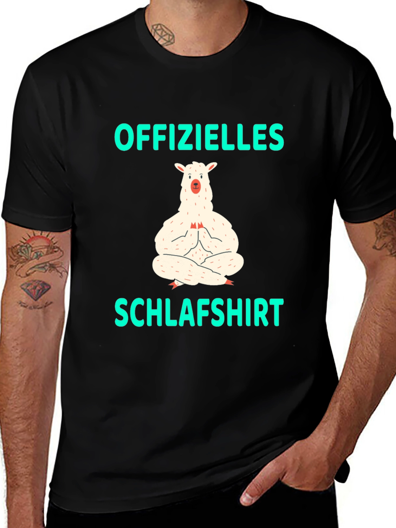 Official Sleep Shirt: Meditating Llama Tee