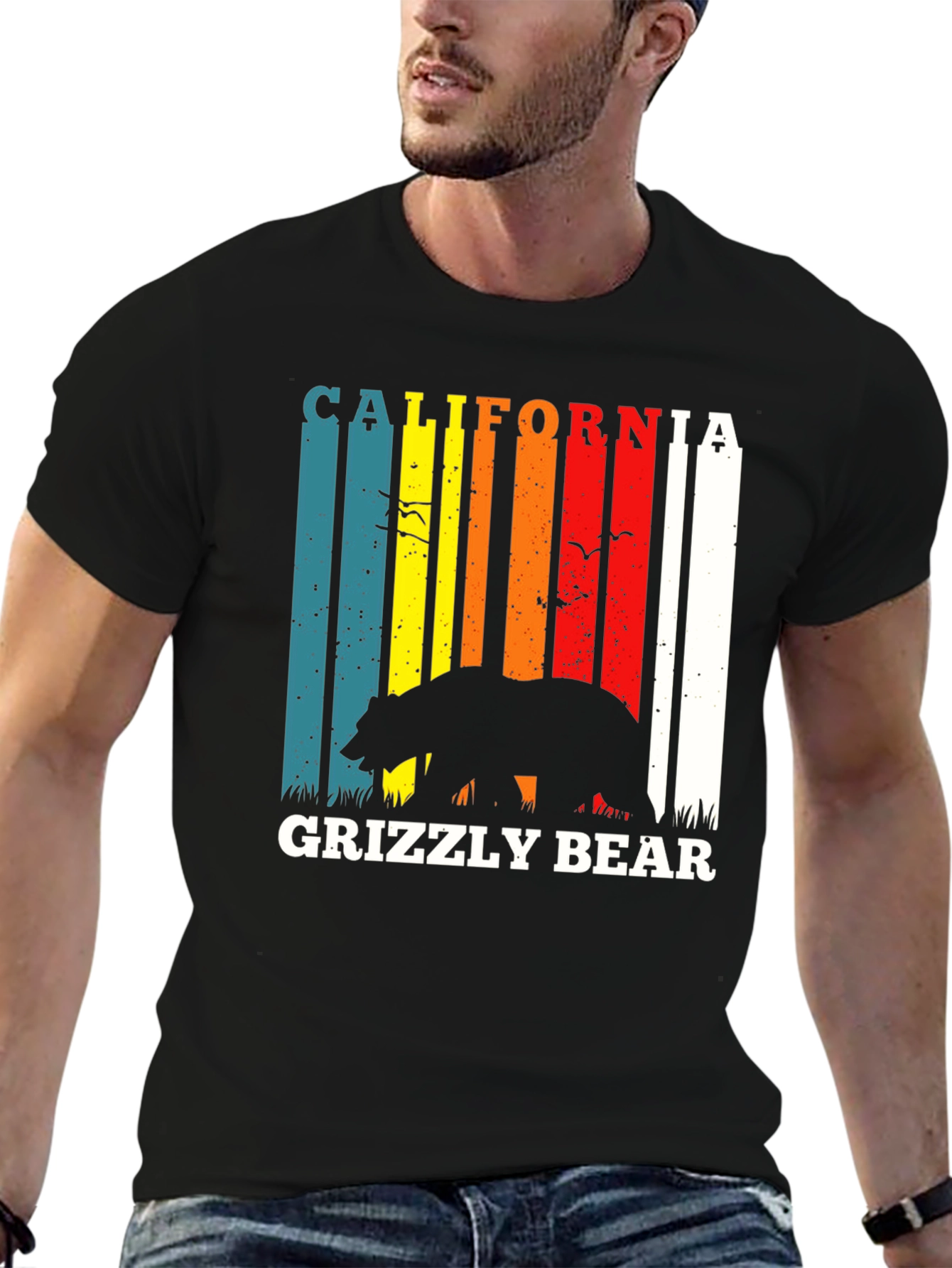 California Grizzly Bear Retro T-Shirt
