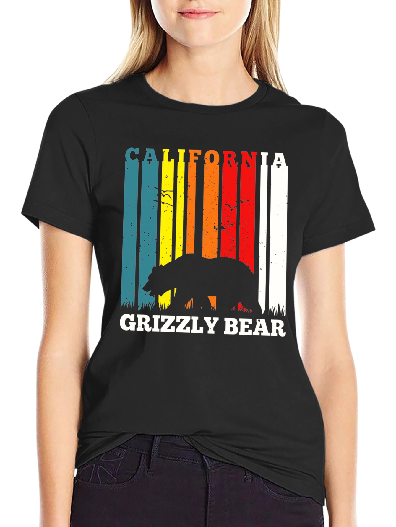 California Grizzly Bear Retro T-Shirt