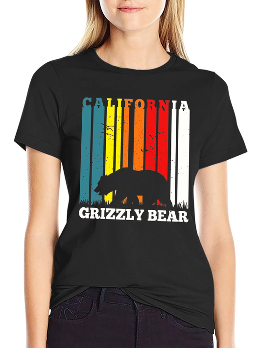 California Grizzly Bear Retro T-Shirt