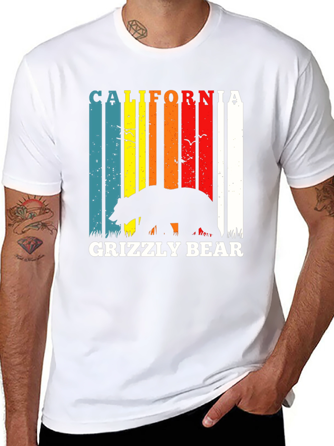 California Grizzly Bear Retro T-Shirt