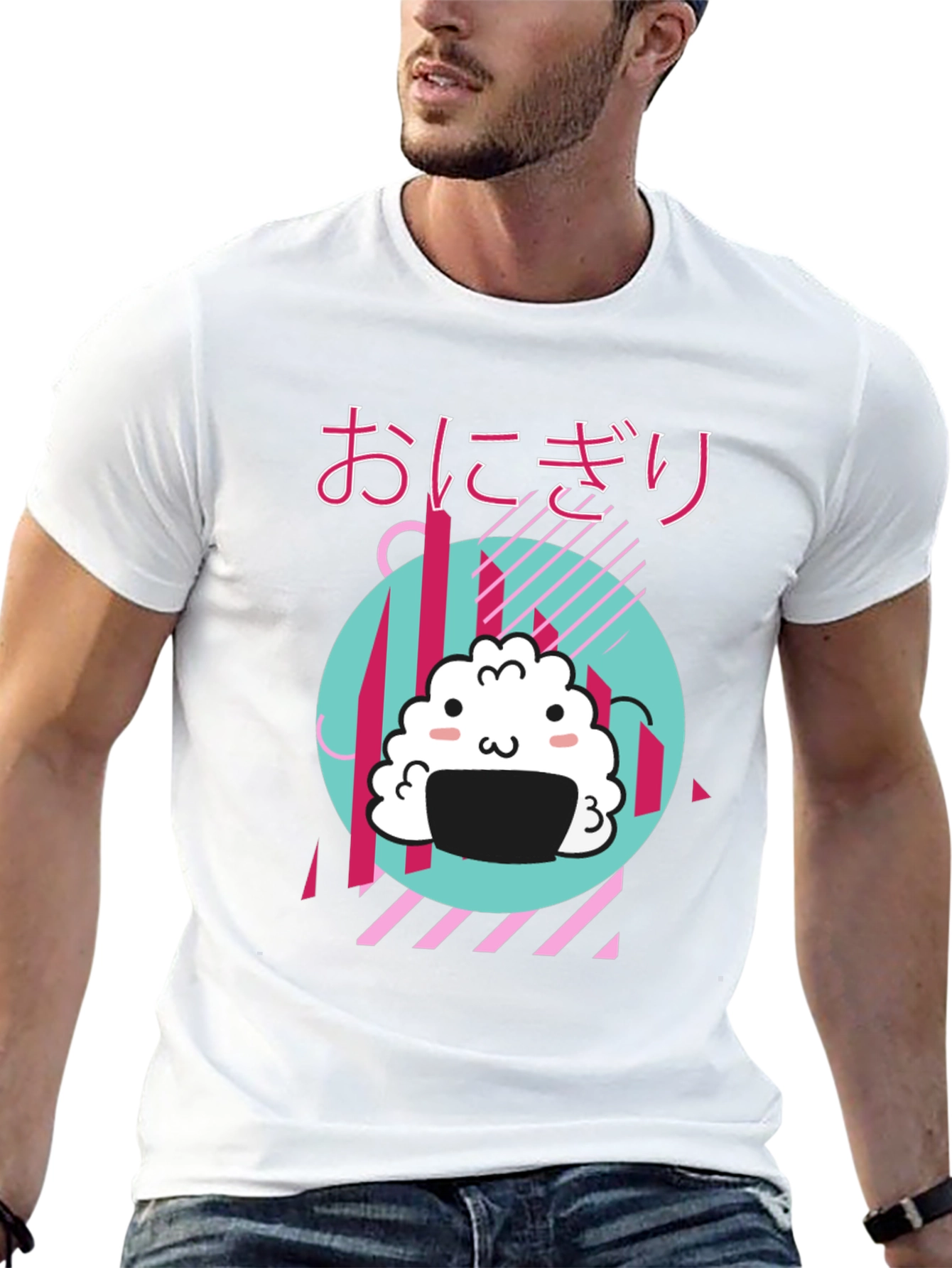 Kawaii Onigiri Anime Graphic Tee