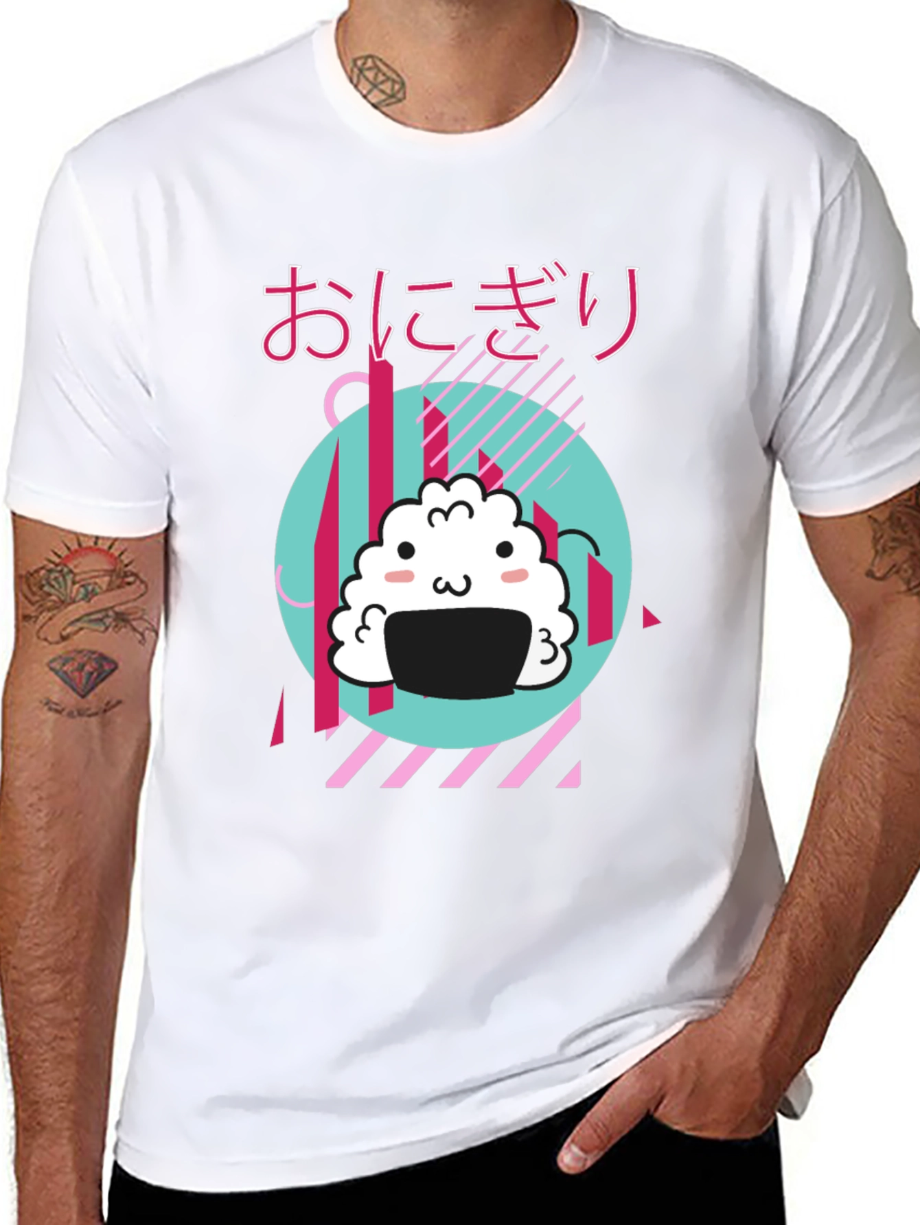 Kawaii Onigiri Anime Graphic Tee