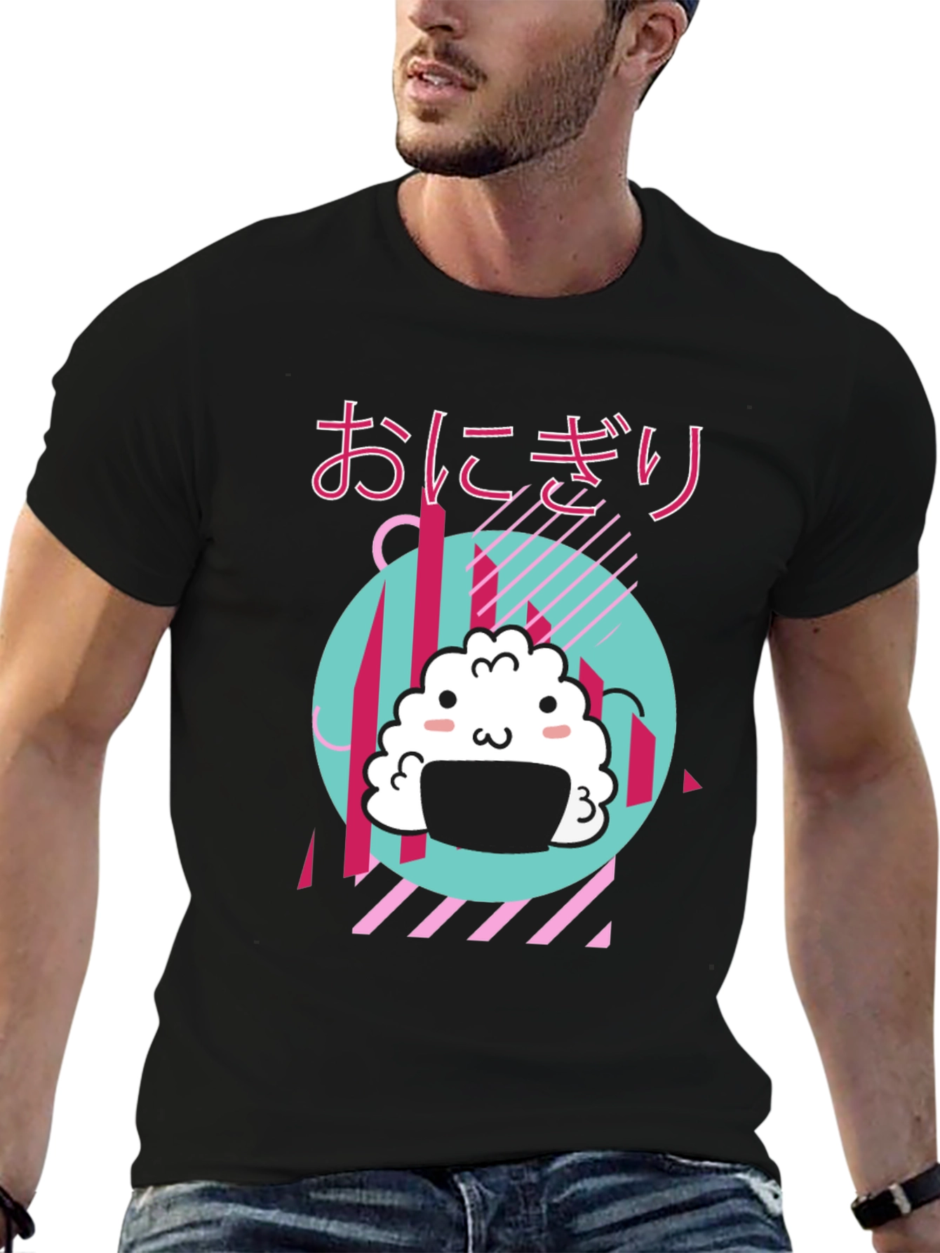Kawaii Onigiri Anime Graphic Tee