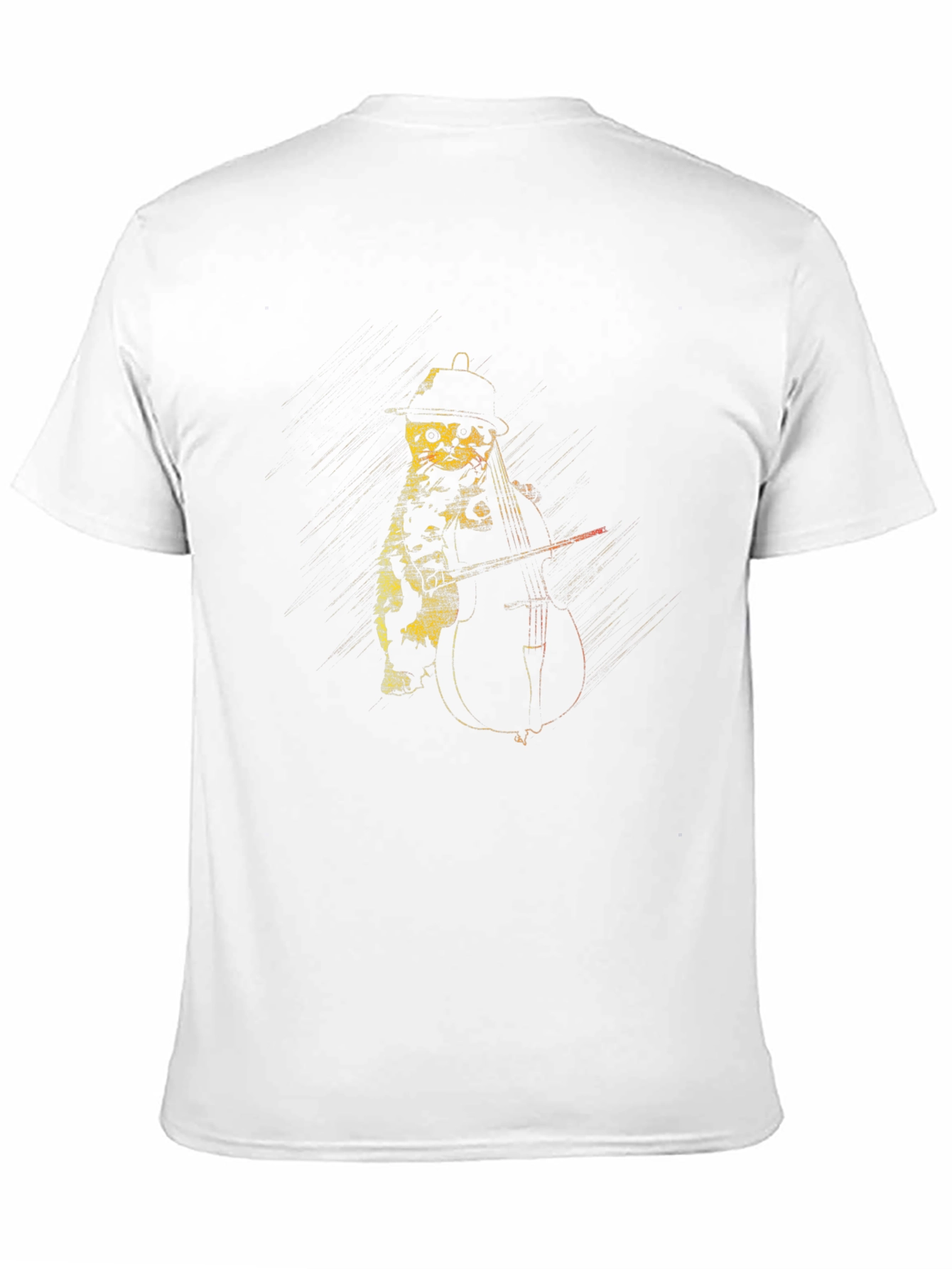 Cat Playing Cello Graphic T-Shirt