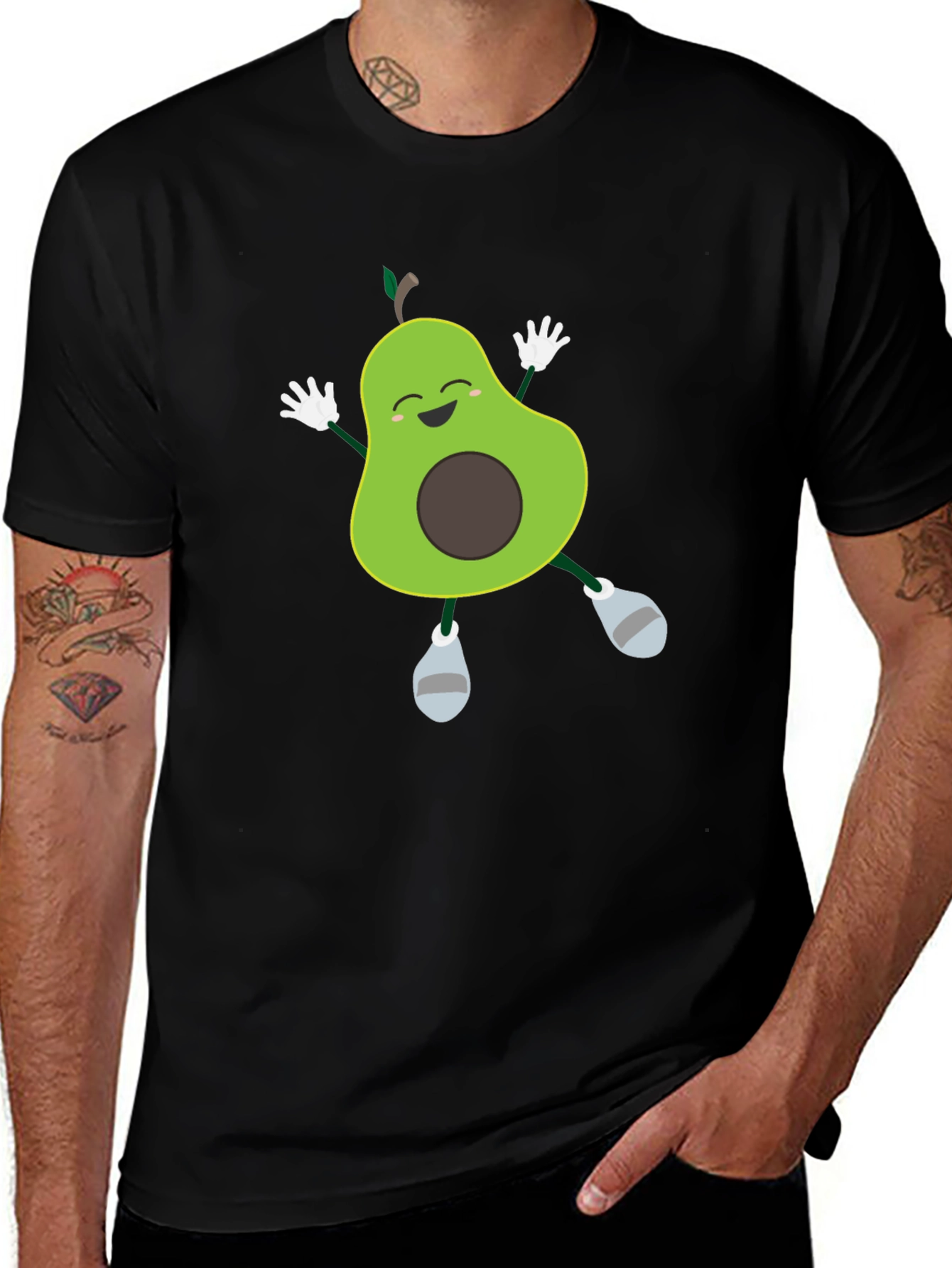 Funny Avocado T-Shirt - Happy Dancing Fruit Tee