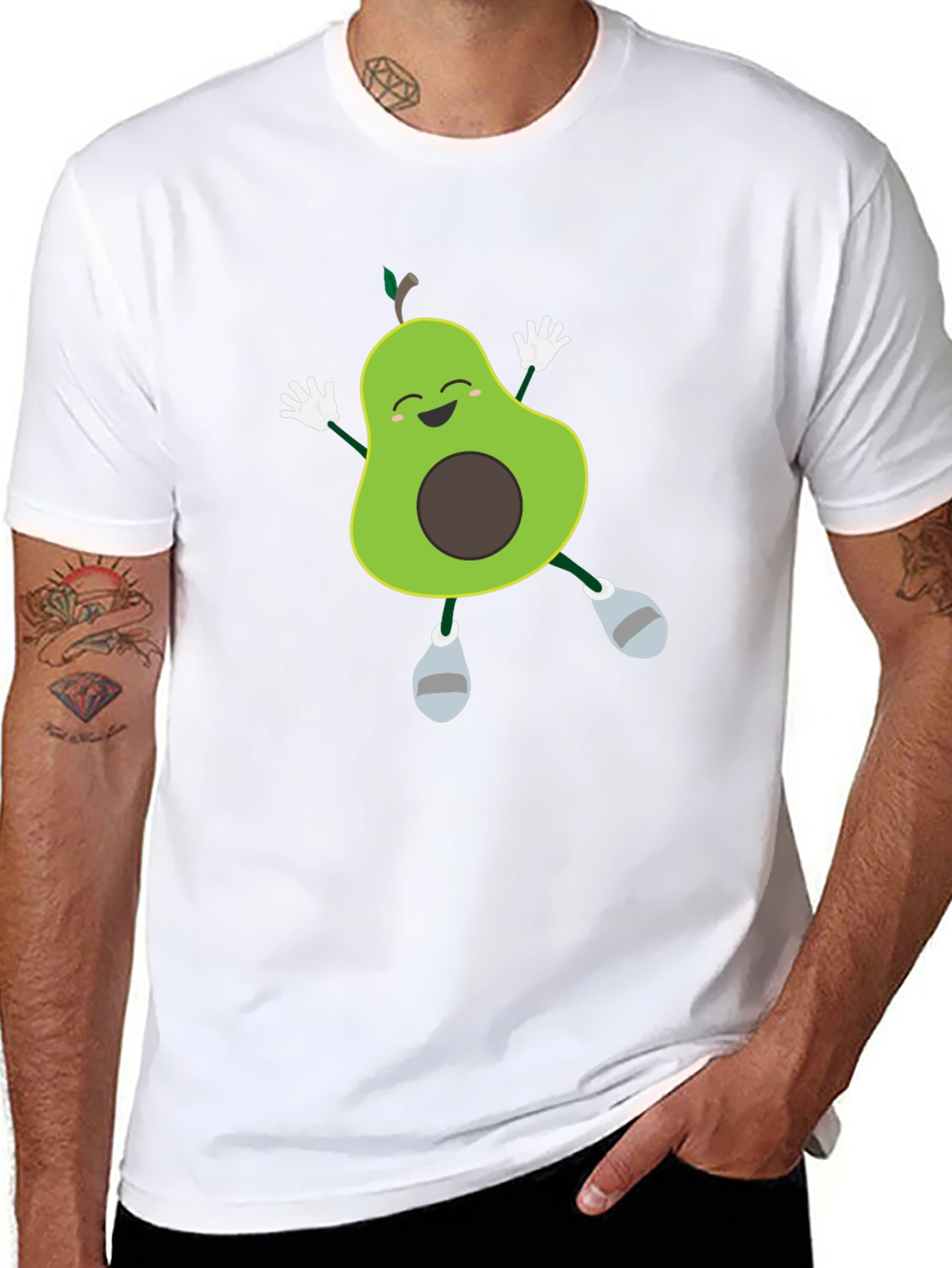 Funny Avocado T-Shirt - Happy Dancing Fruit Tee