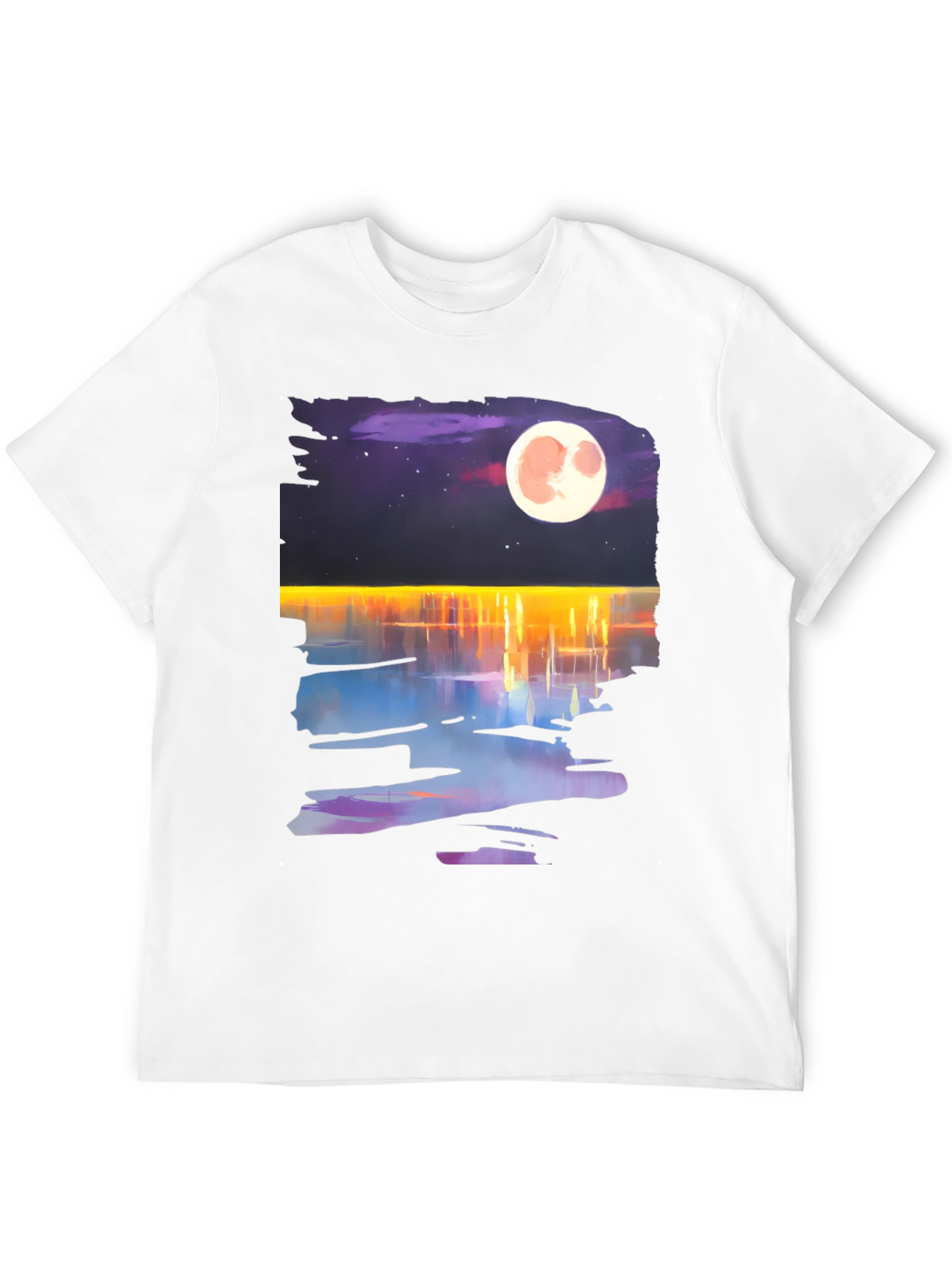 Moonlit Waters Graphic Tee - Mens Black T-Shirt