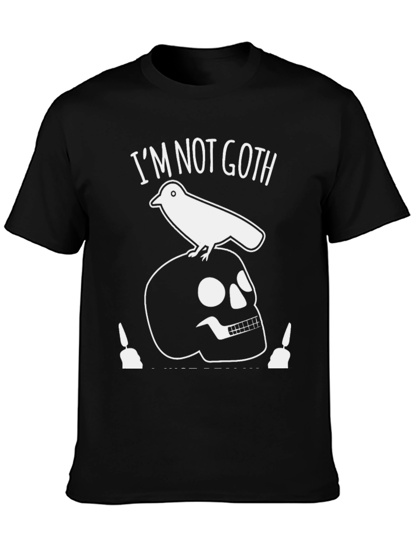 Im Not Goth Skull & Crow Graphic Tee