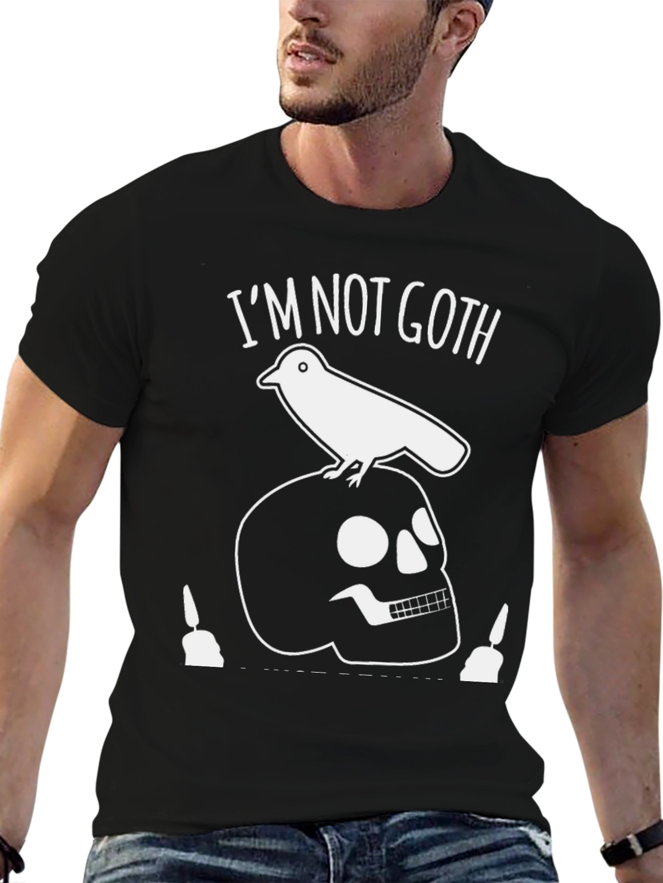 Im Not Goth Skull & Crow Graphic Tee
