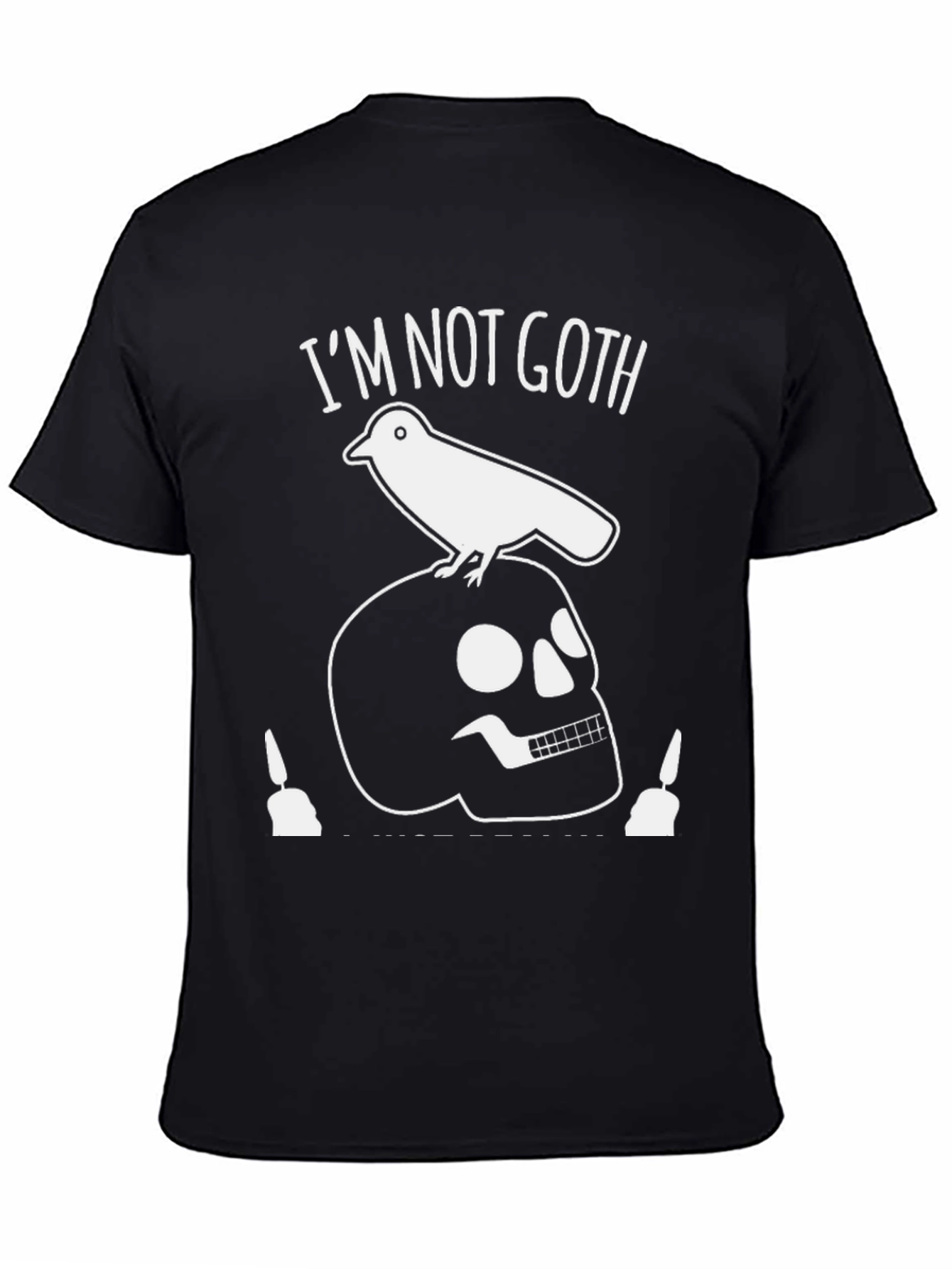 Im Not Goth Skull & Crow Graphic Tee