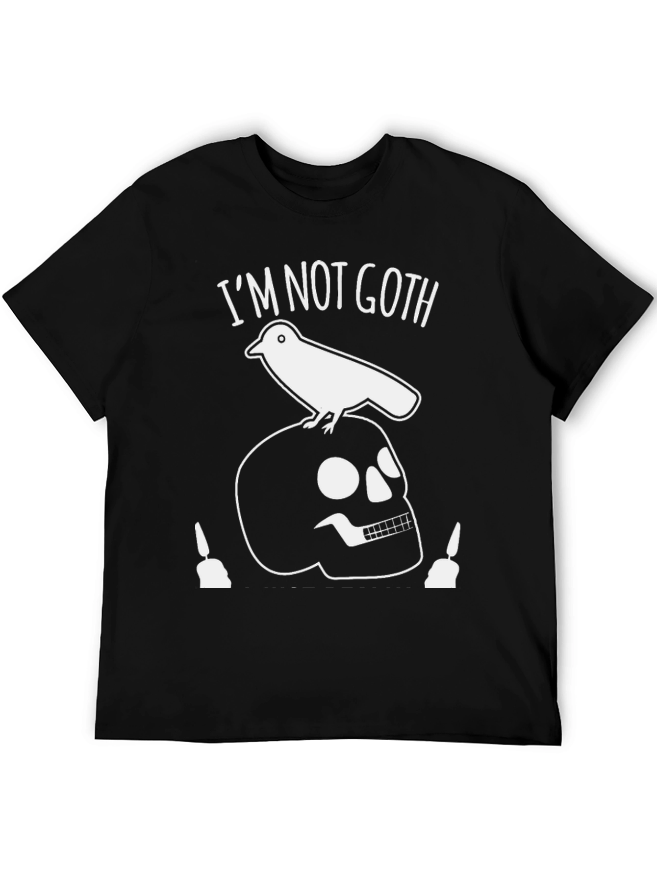 Im Not Goth Skull & Crow Graphic Tee
